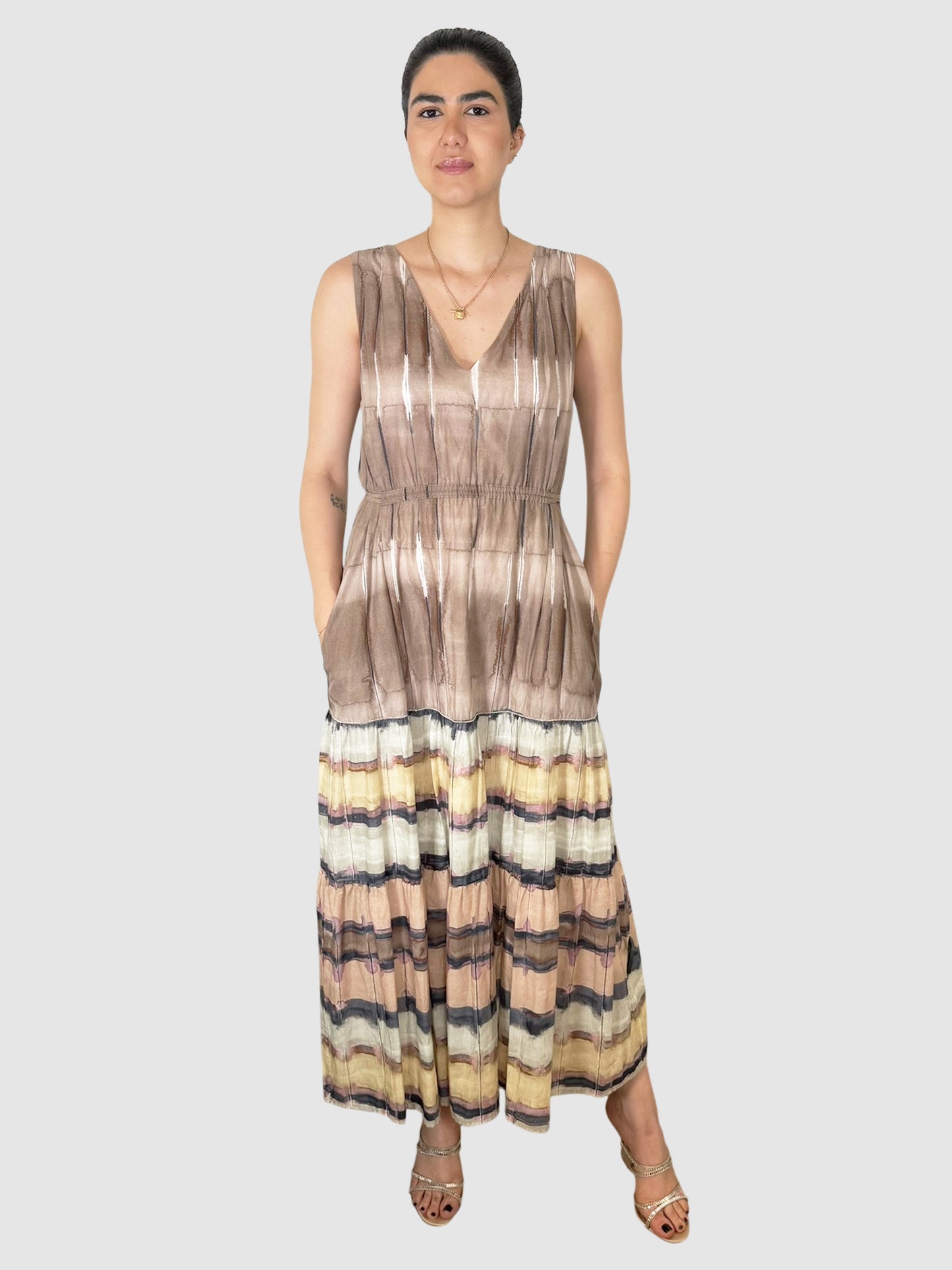 Watercolour Tiered Dress
