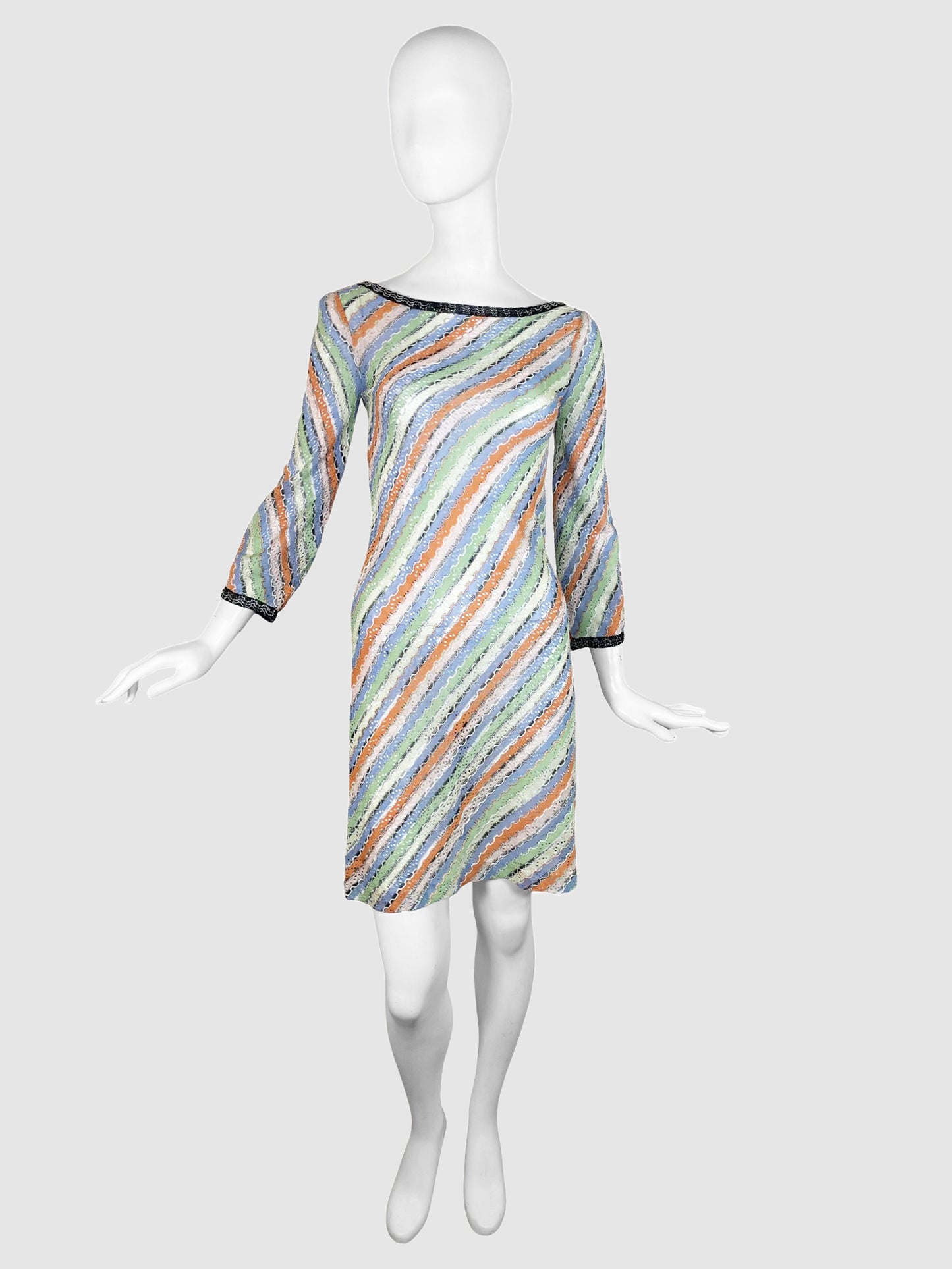 Striped Mini Dress - Size S/M