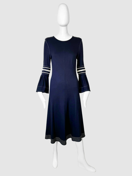 Bell-Sleeved Midi Dress - Size M