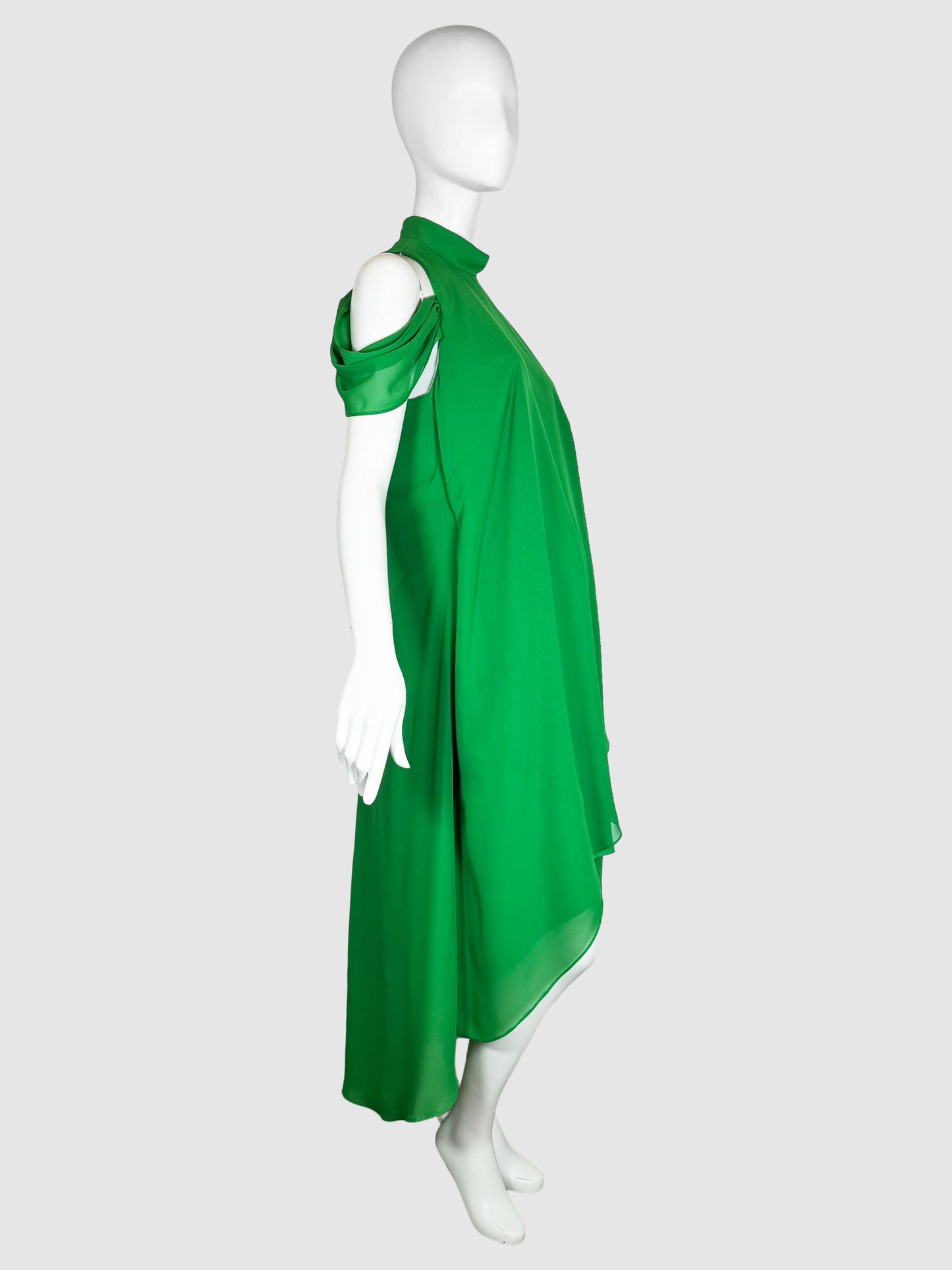 High Neck Cold Shoulder Midi Dress - Size S/M