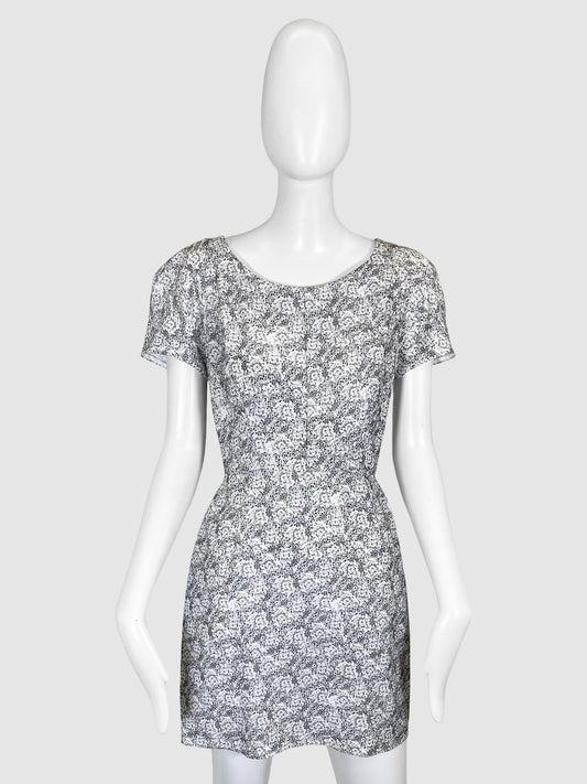 Paisley Print A-Line Dress - Size L