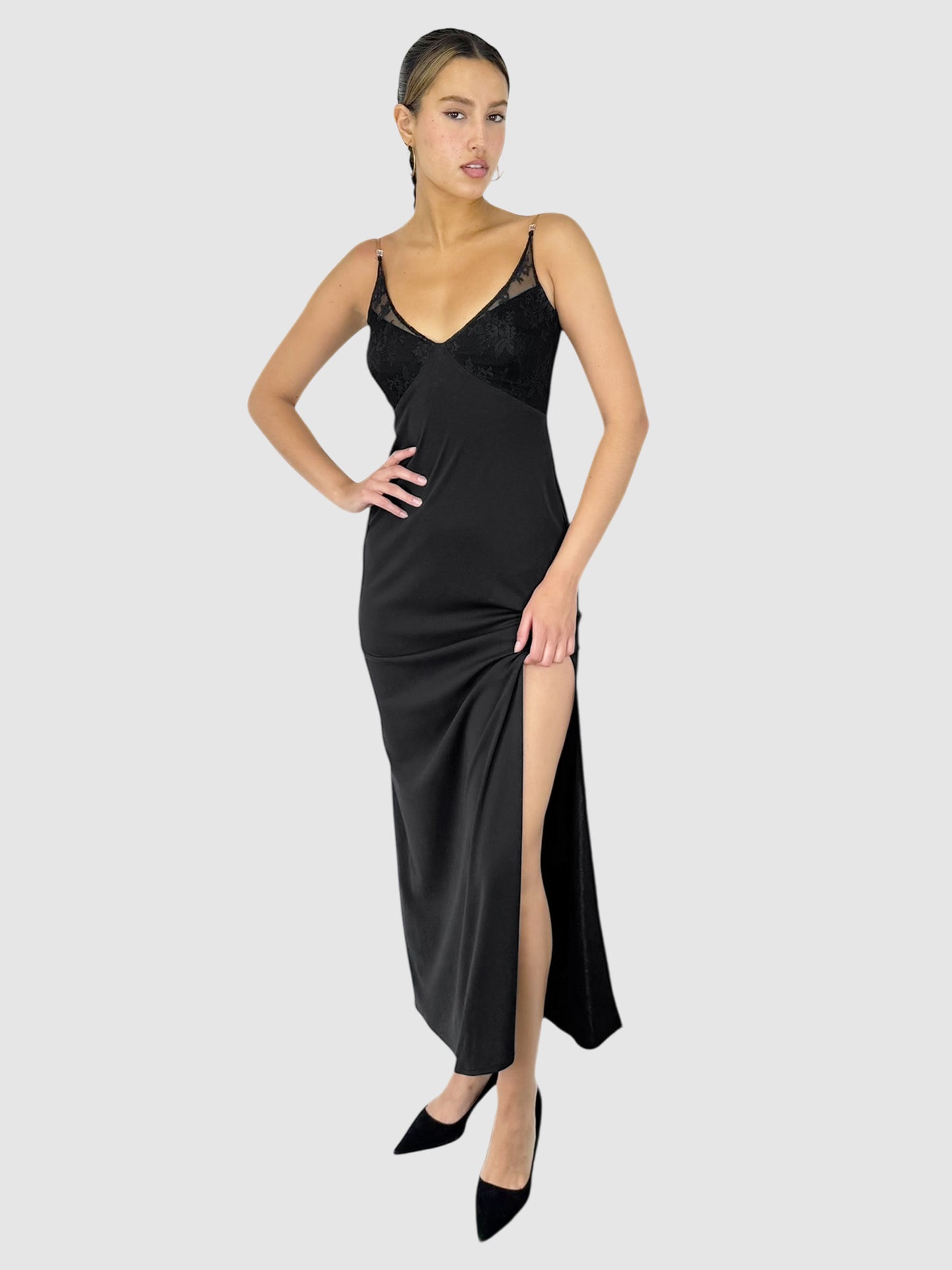 Lace Satin Dress