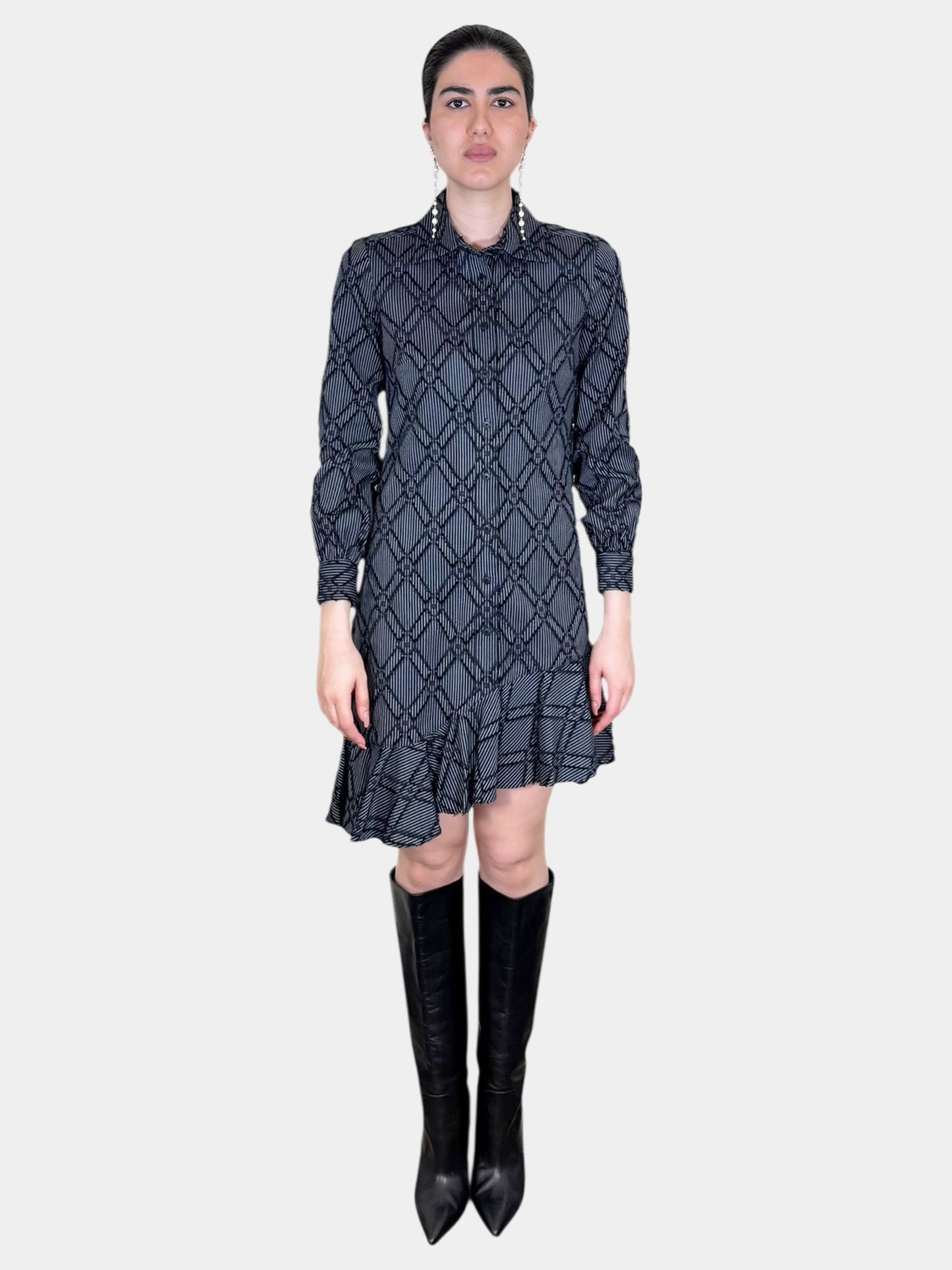 Textured Ruffle Dress