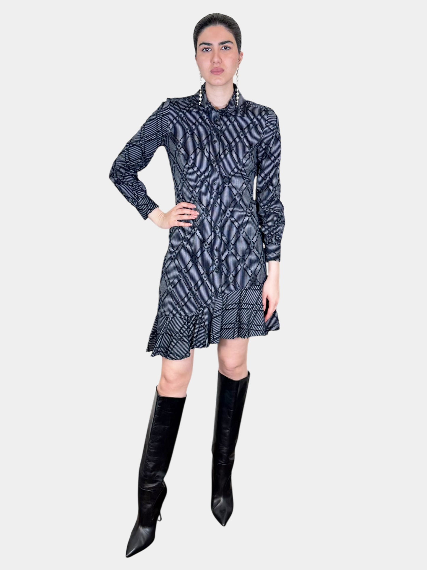 Textured Ruffle Dress