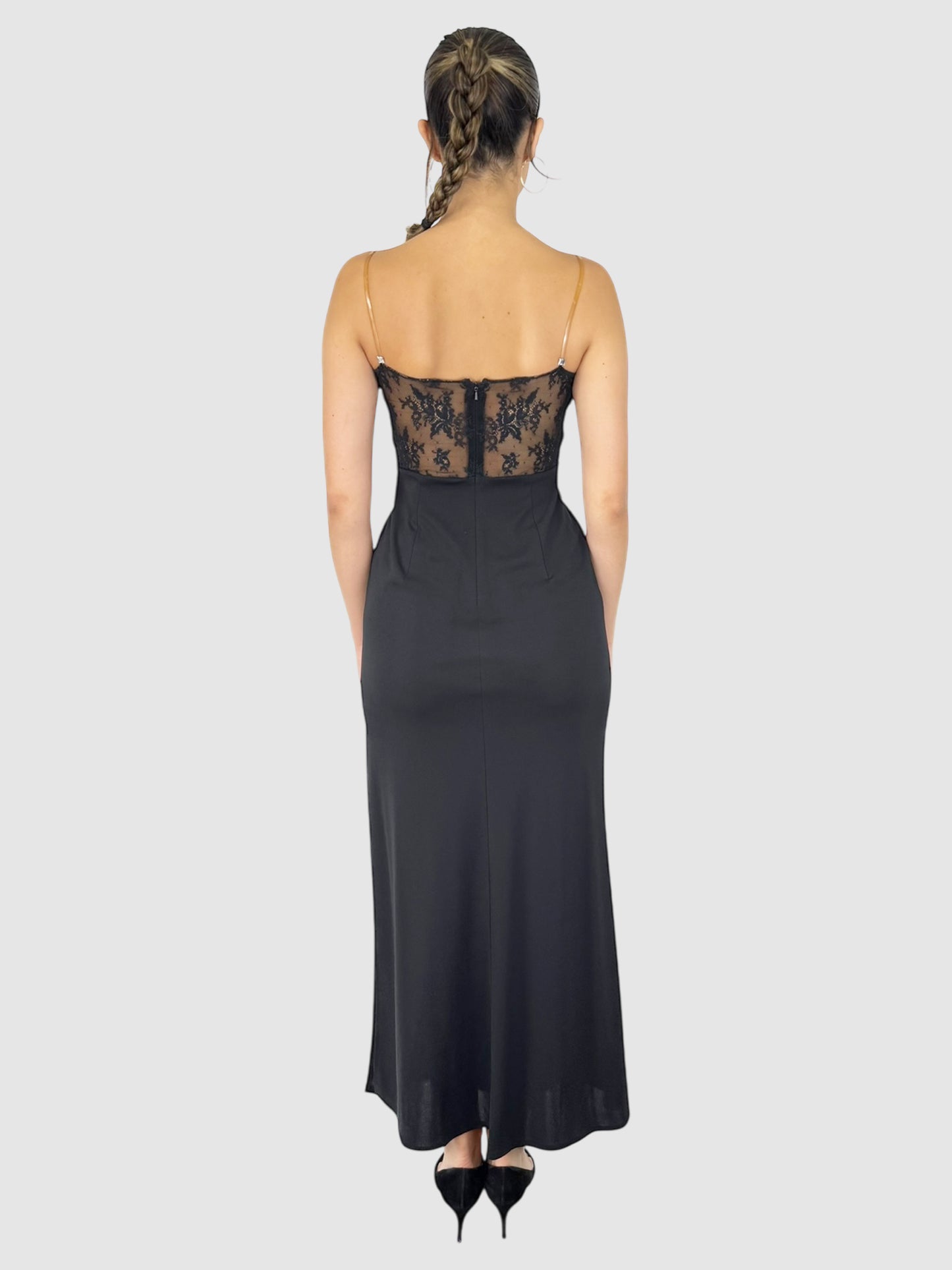 Lace Satin Dress