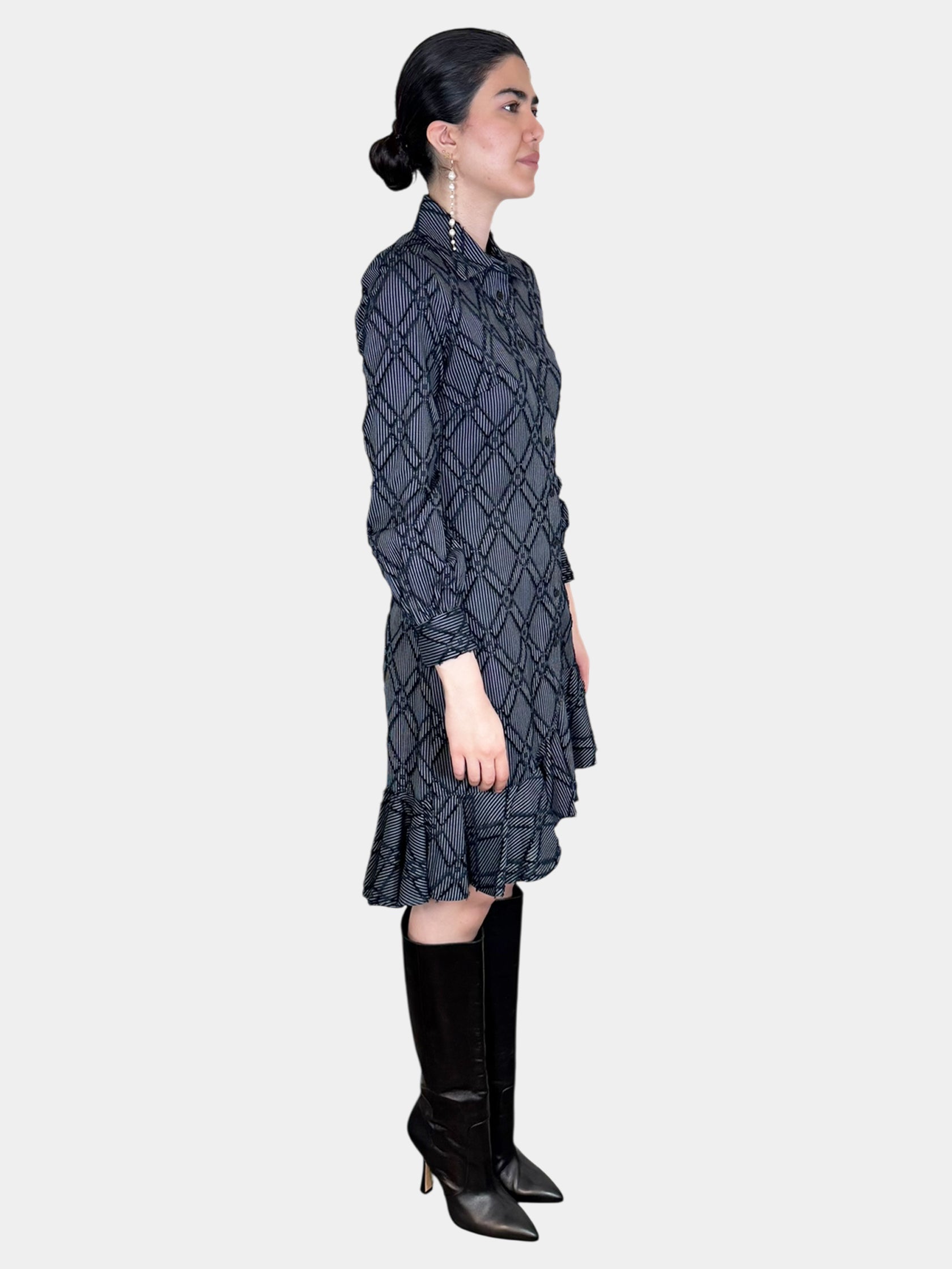 Textured Ruffle Dress