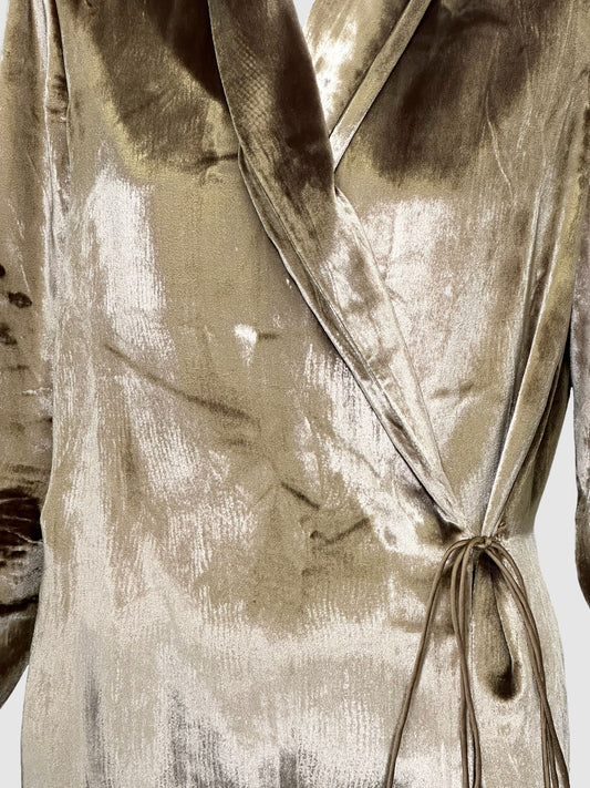 Michelle Mason Velvet Wrap Jacket - Size 6