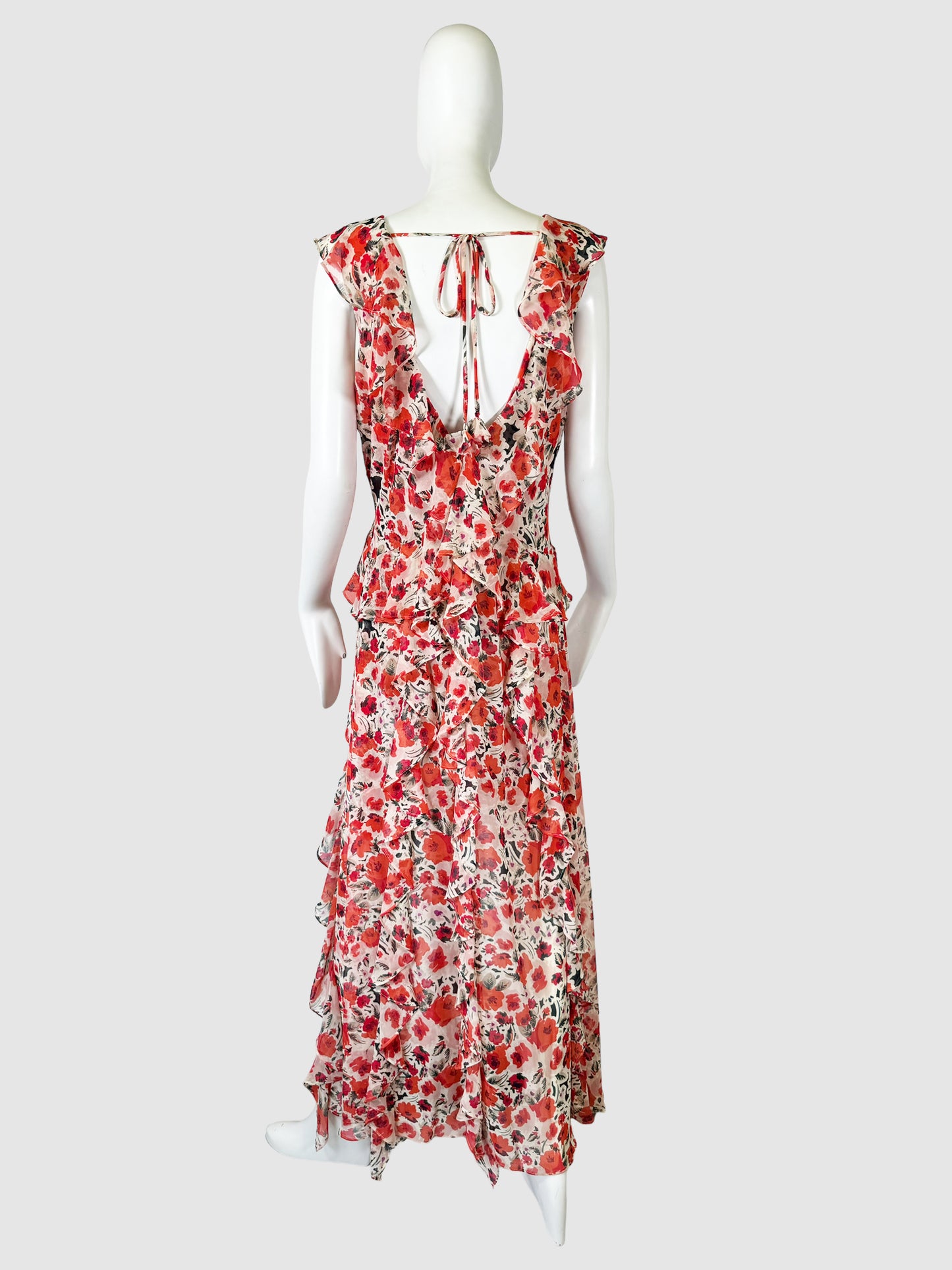Floral Print Maxi Dress - Size L