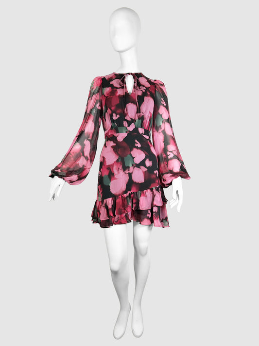Ted Baker Floral Print Mini Dress - Size 1