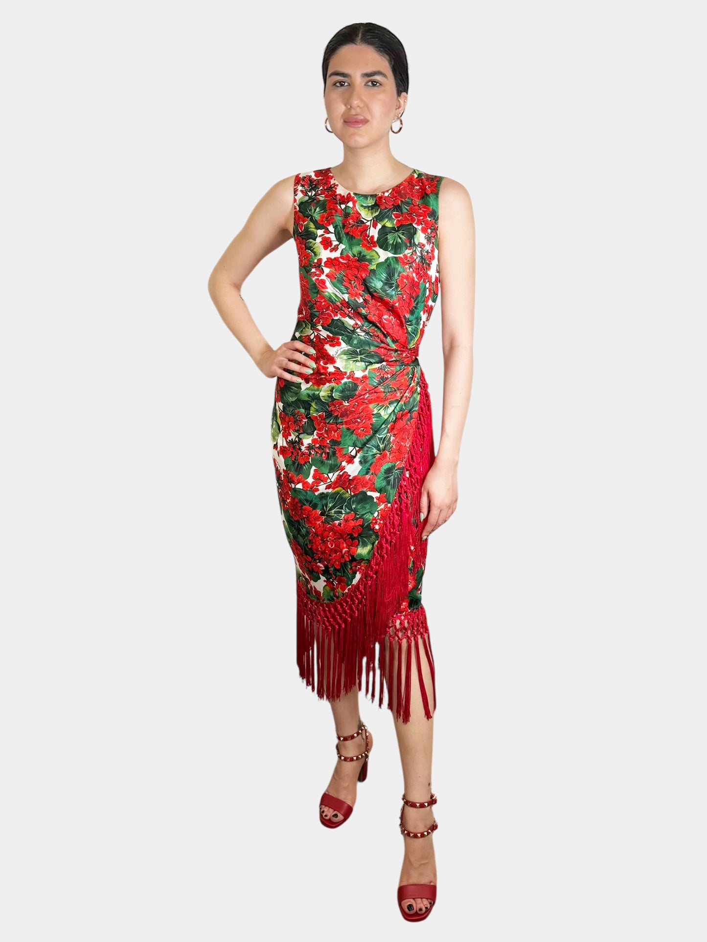 Floral Fringe Dress