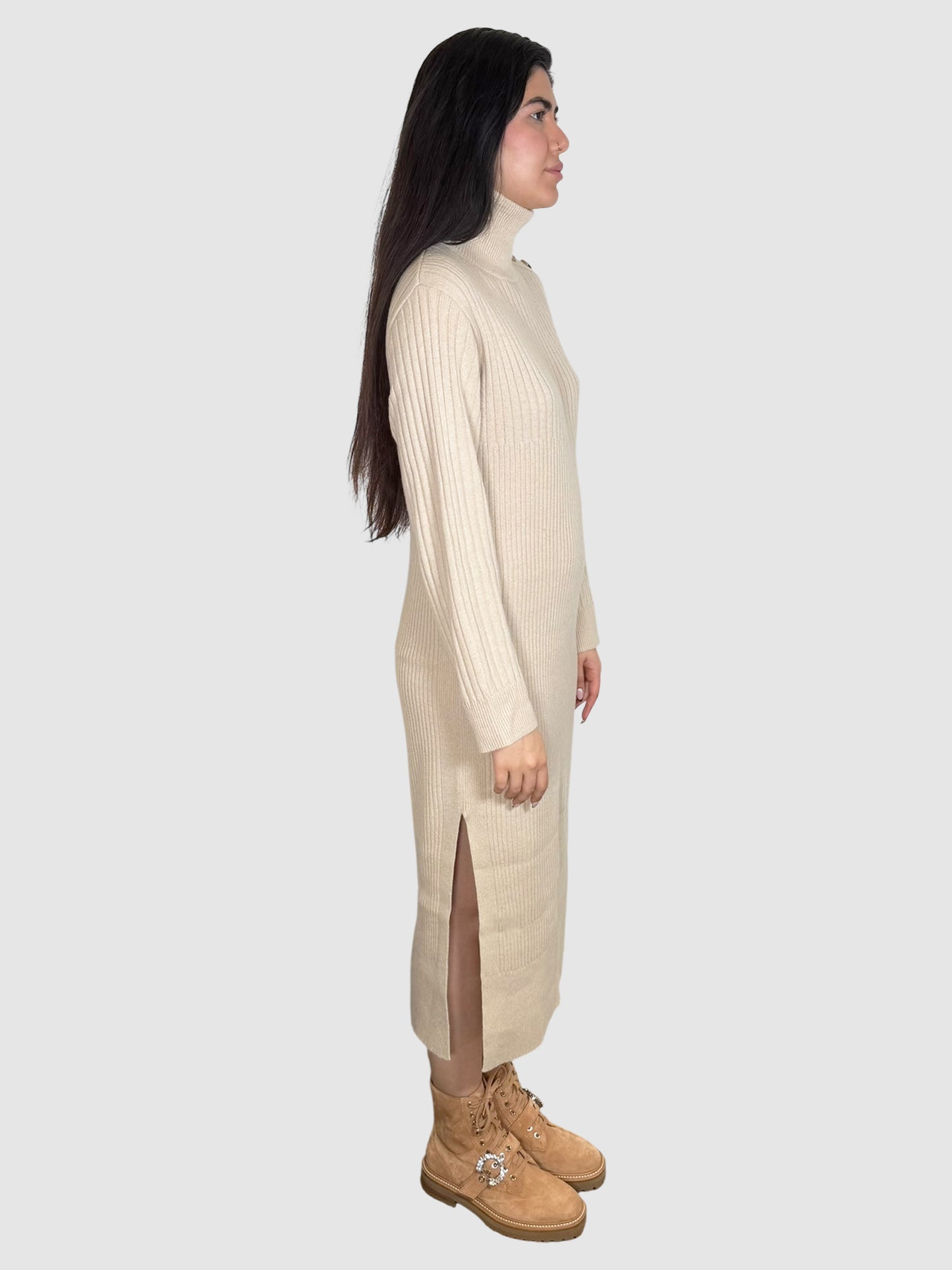 Turtleneck Midi Dress