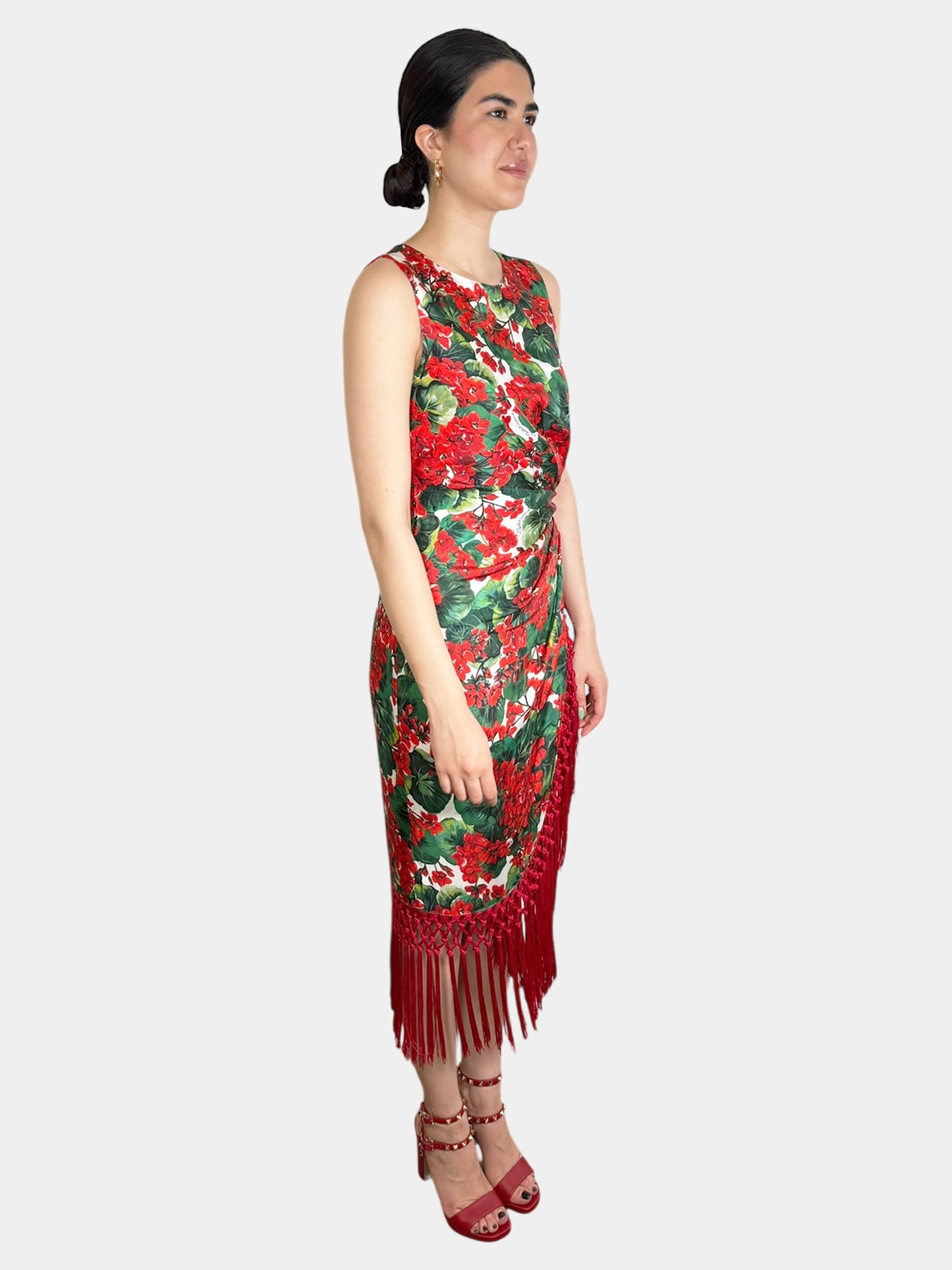 Floral Fringe Dress