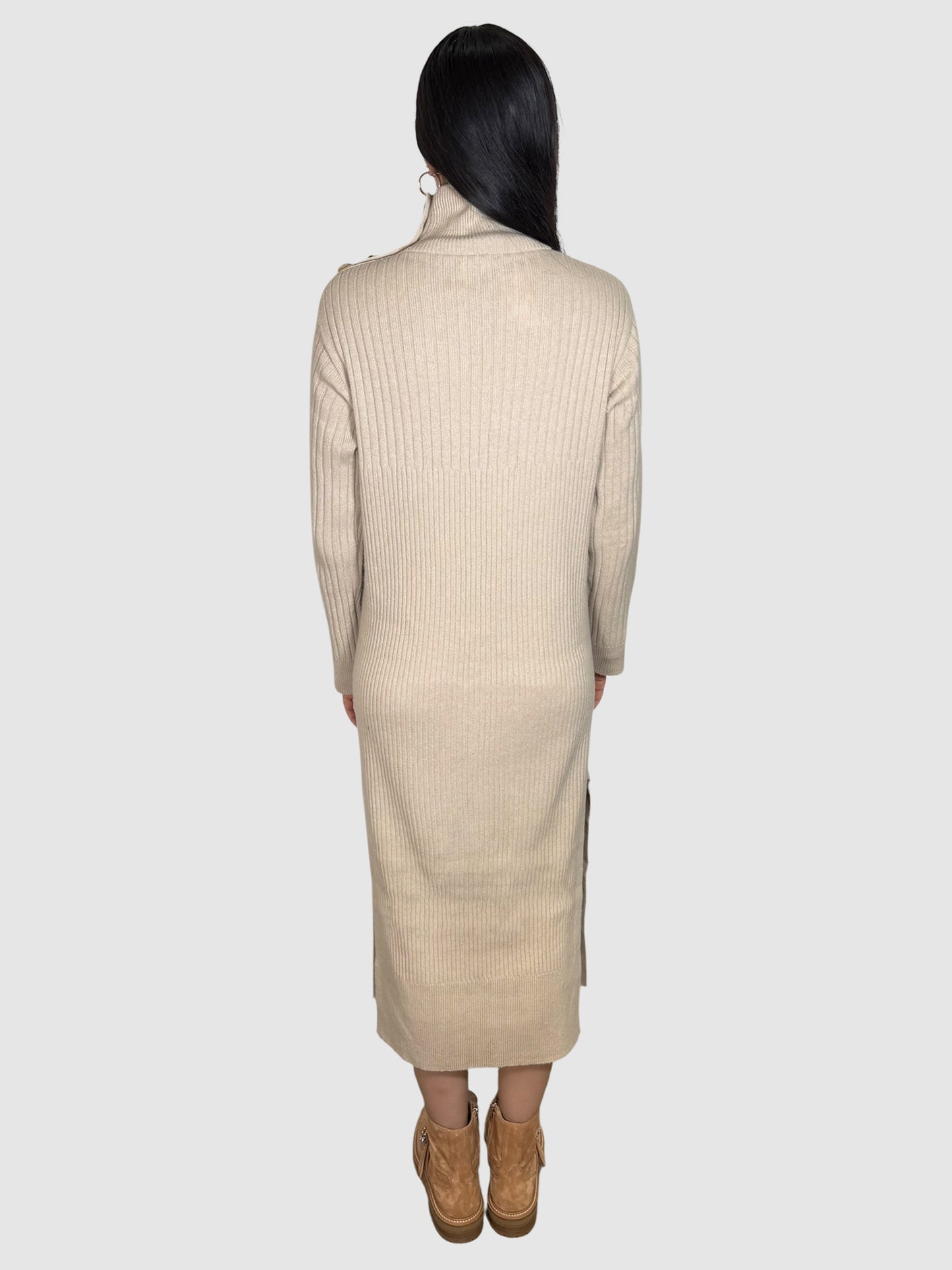 Turtleneck Midi Dress