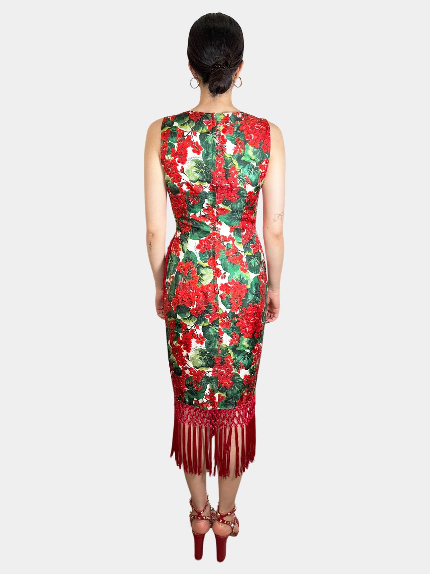 Floral Fringe Dress