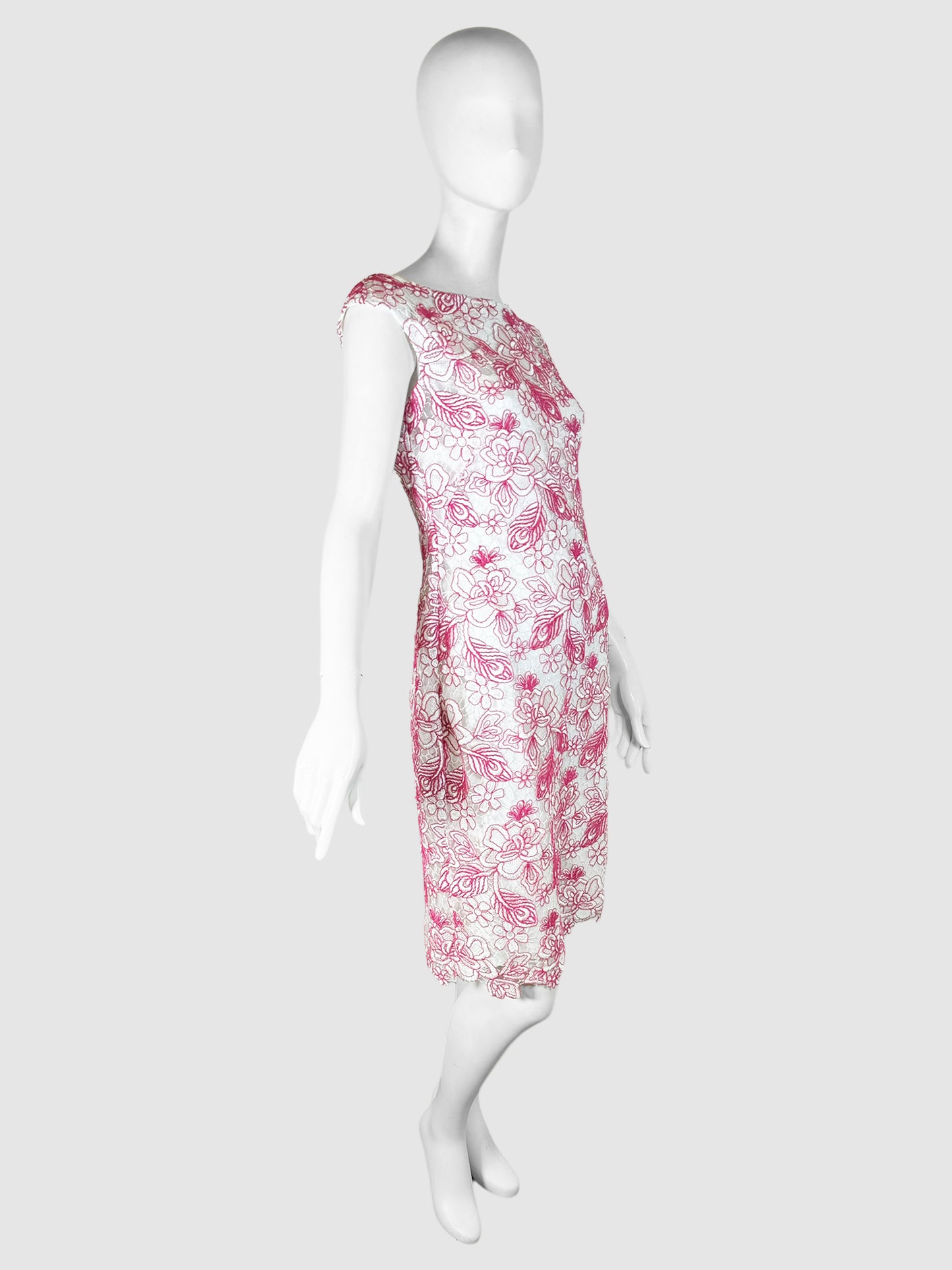 Floral Lace Shift Dress - Size 8