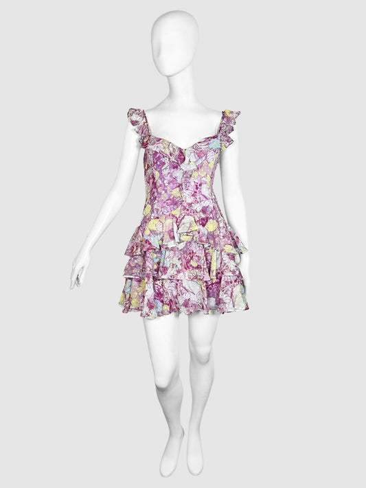 Ruffle Mini Dress - Size 8