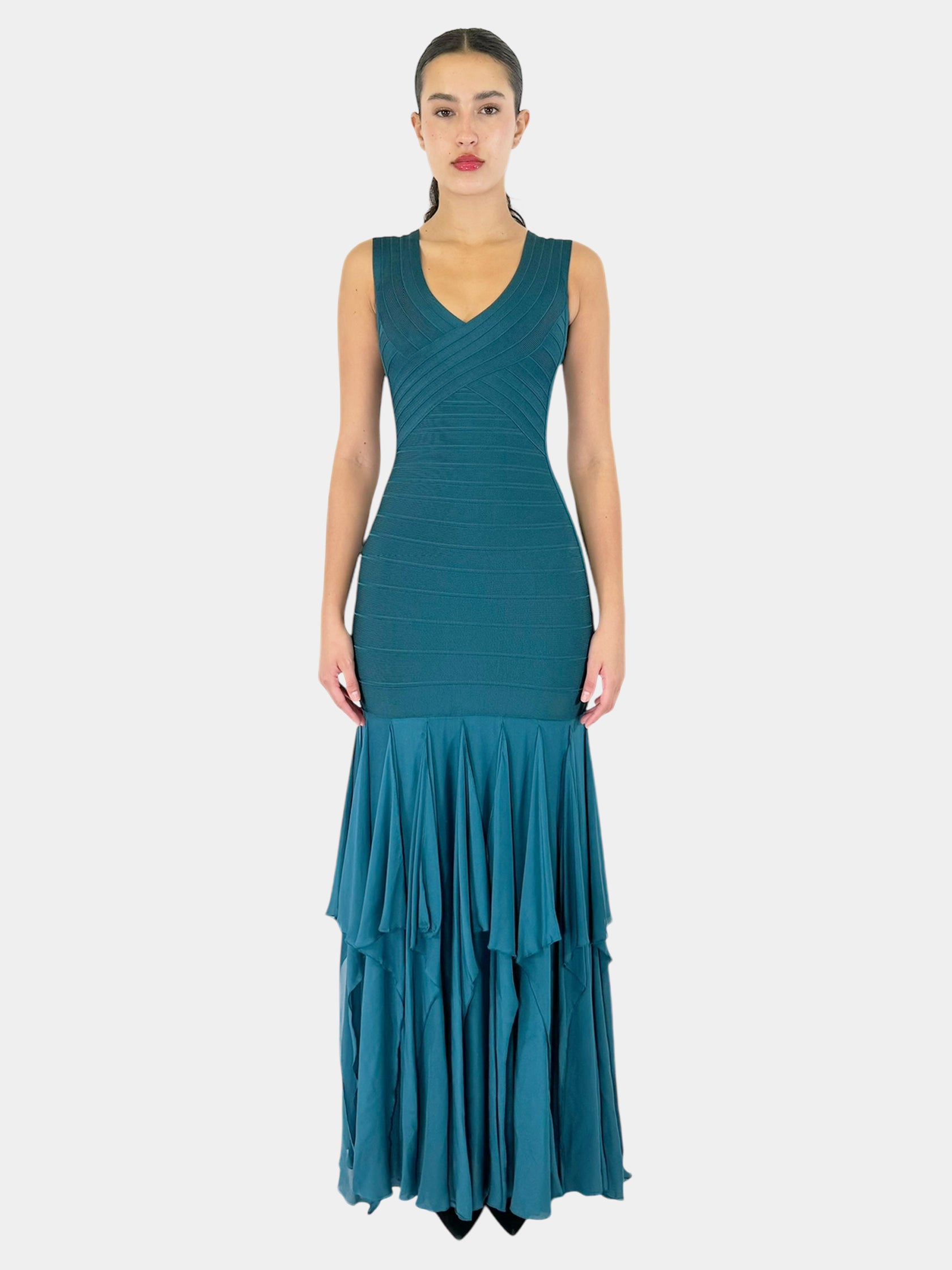 Herve Leger Augastina Bandage Gown - Size XS Second Nature Boutique Herve Leger Augastina Bandage Gown - Size XS Second Nature Boutique