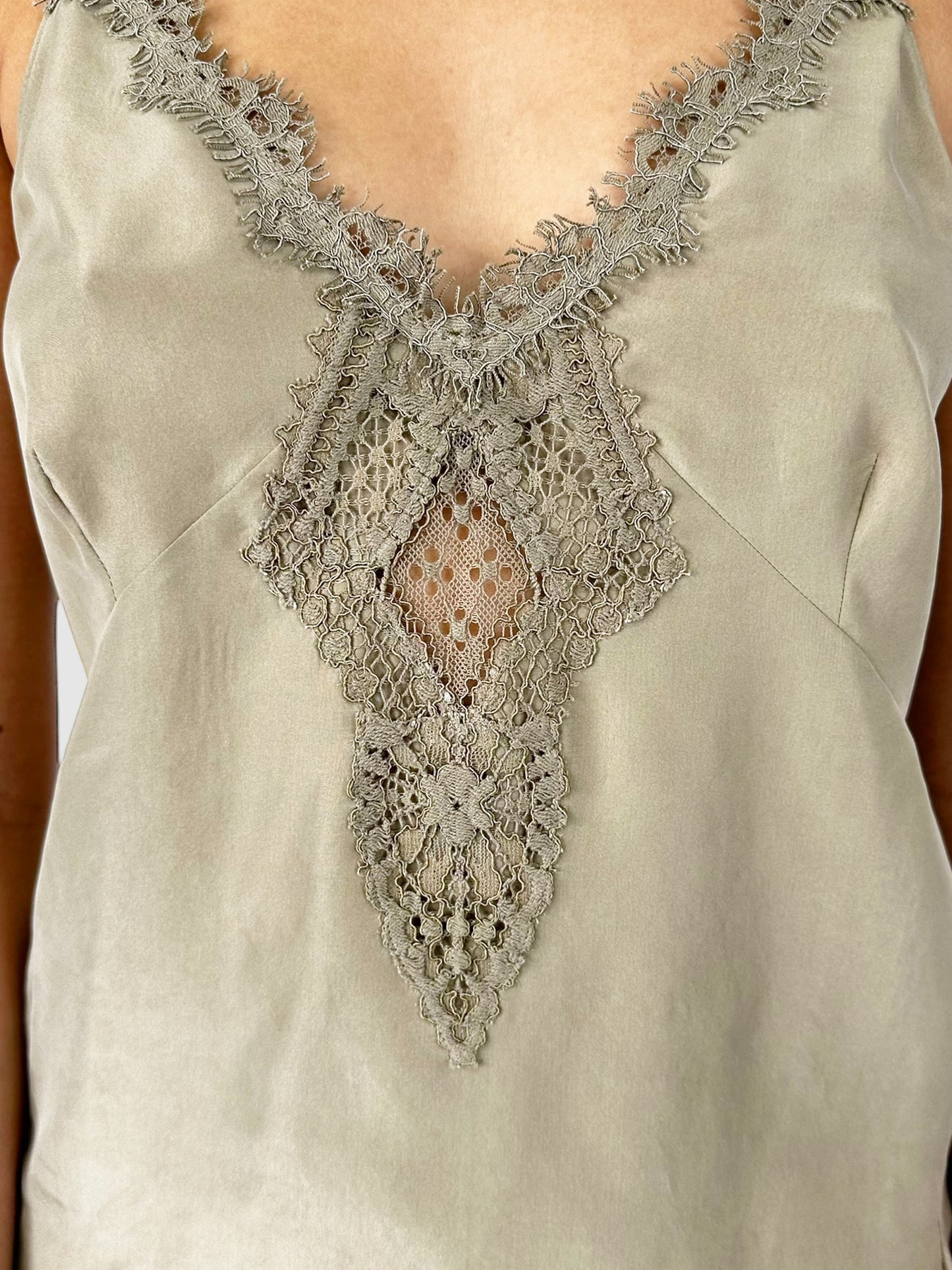 Silk Lace-Trim Camisole - Size 2