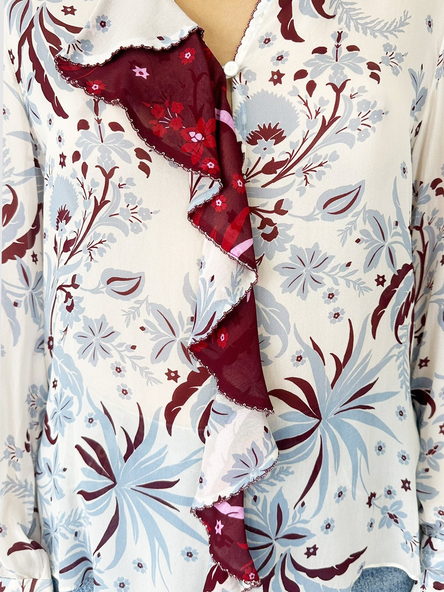Floral Ruffled Top