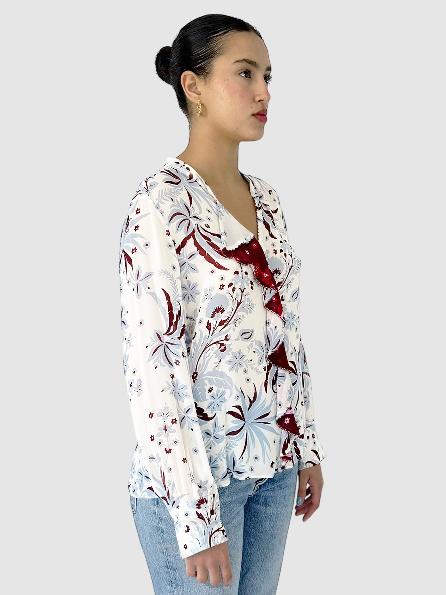Floral Ruffled Top