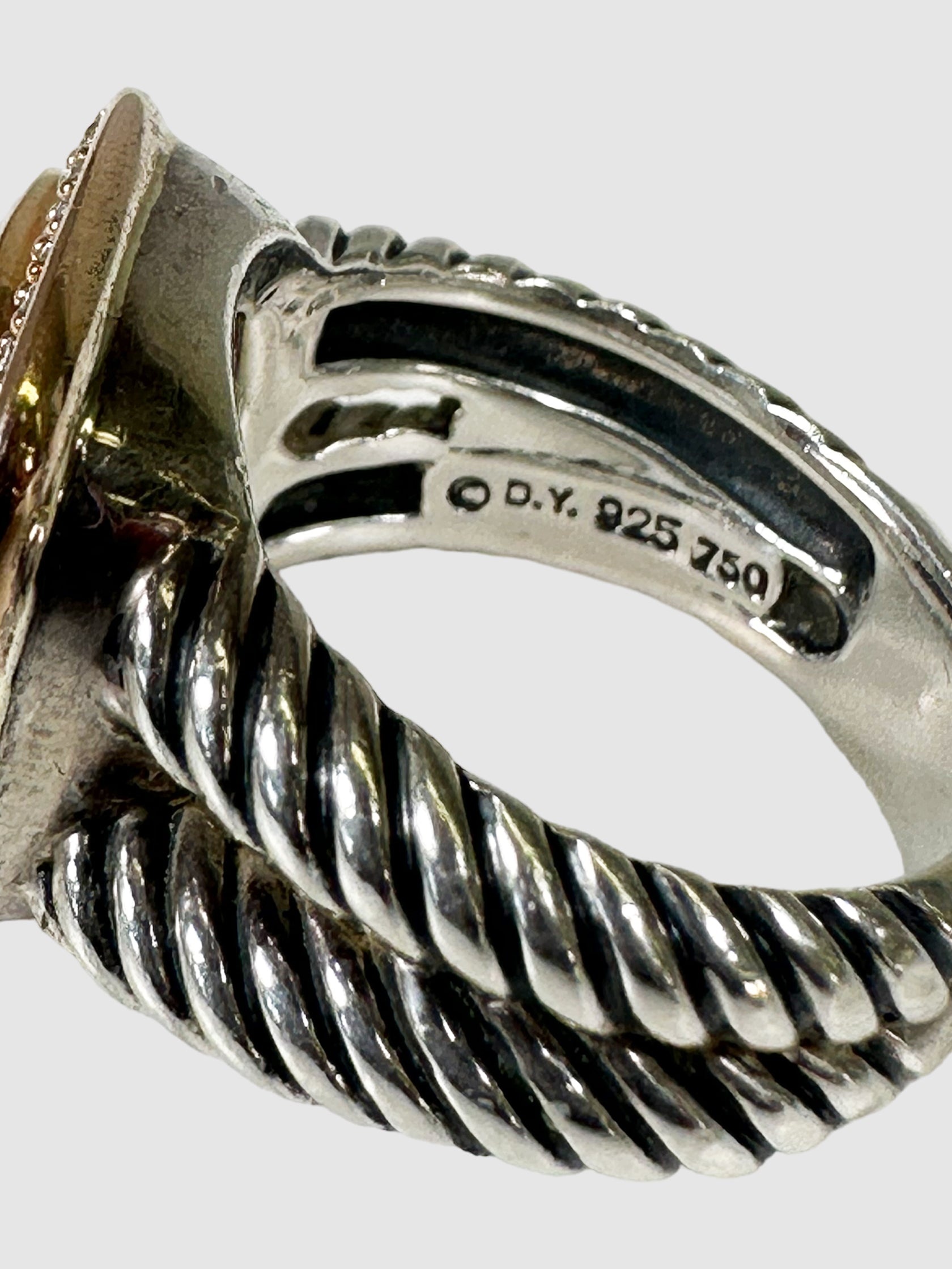 Sterling Silver 18K Gold Diamond Morganite Albion Ring