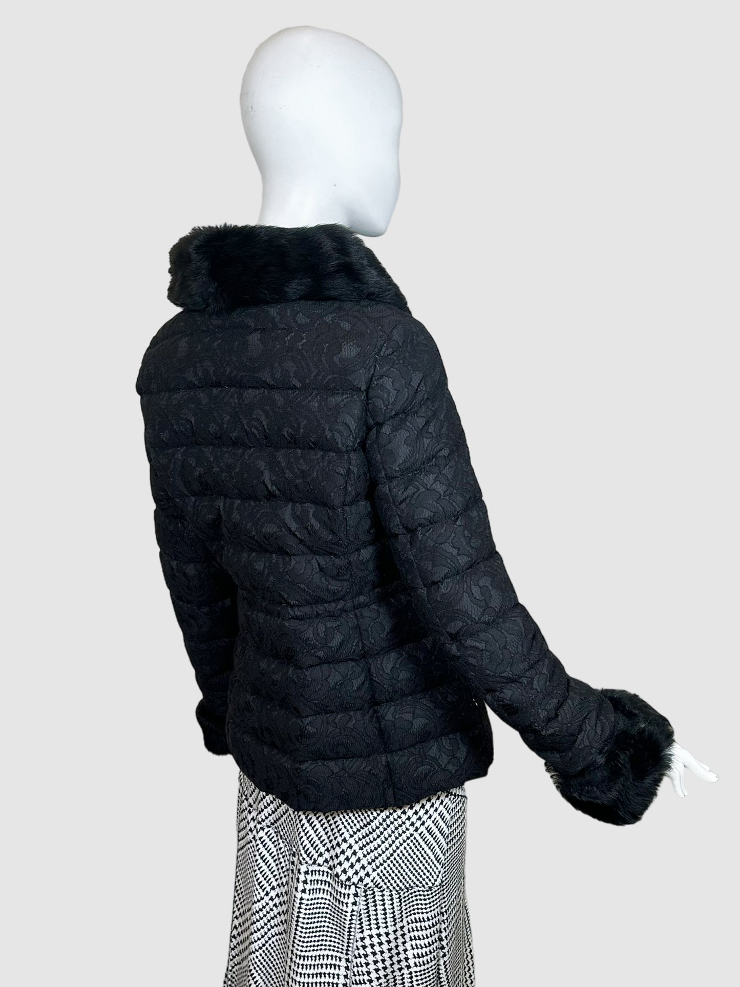 Escada Lace Quilted Puffer Jacket - Size 34