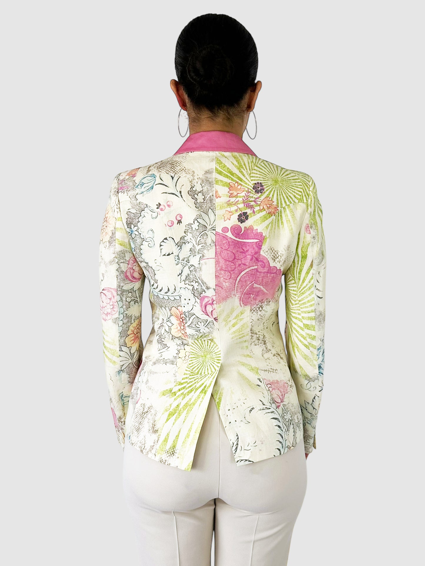 Printed Linen Blazer