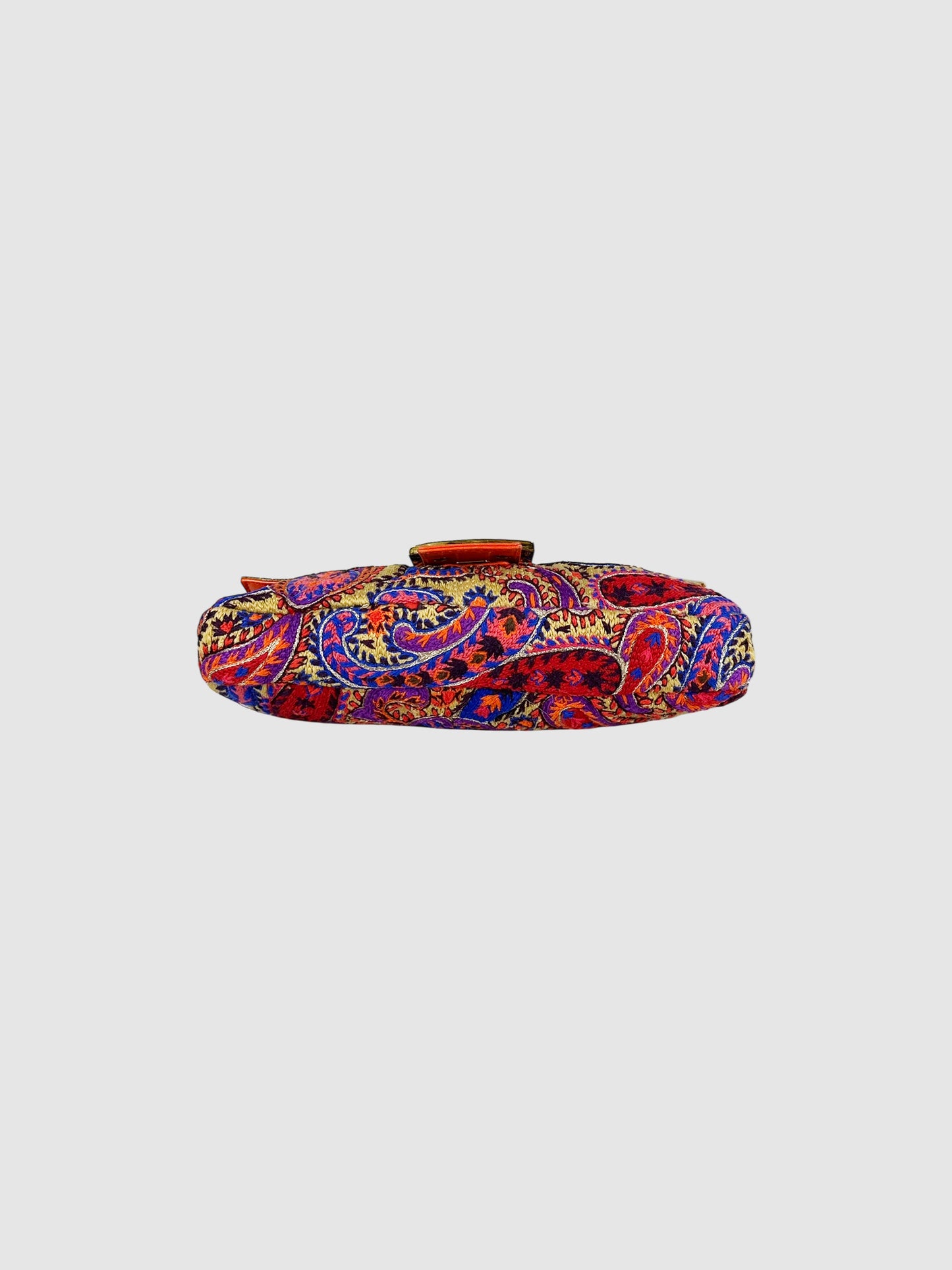 Embroidered Baguette Bag