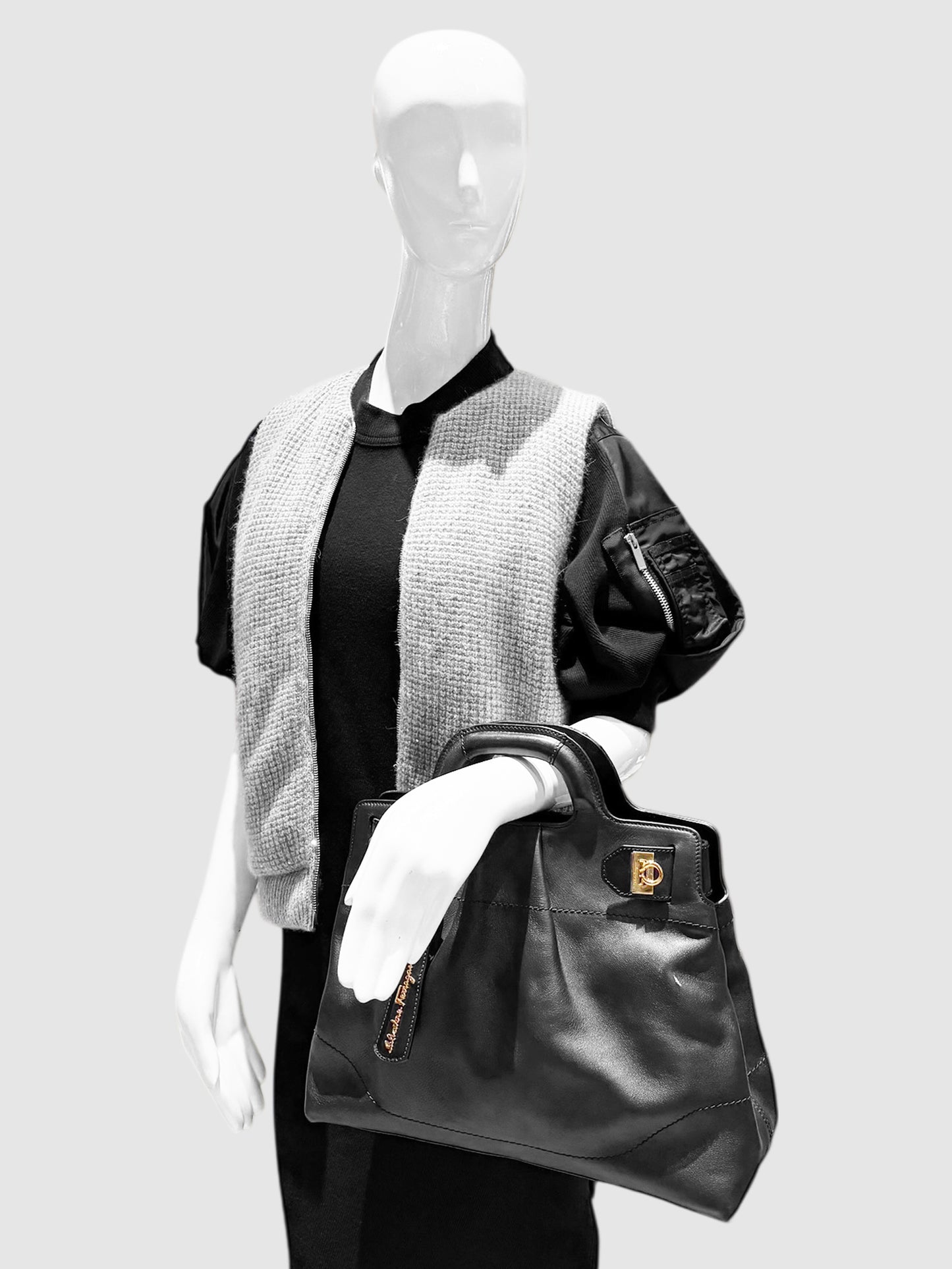 Gancini Handle Bag