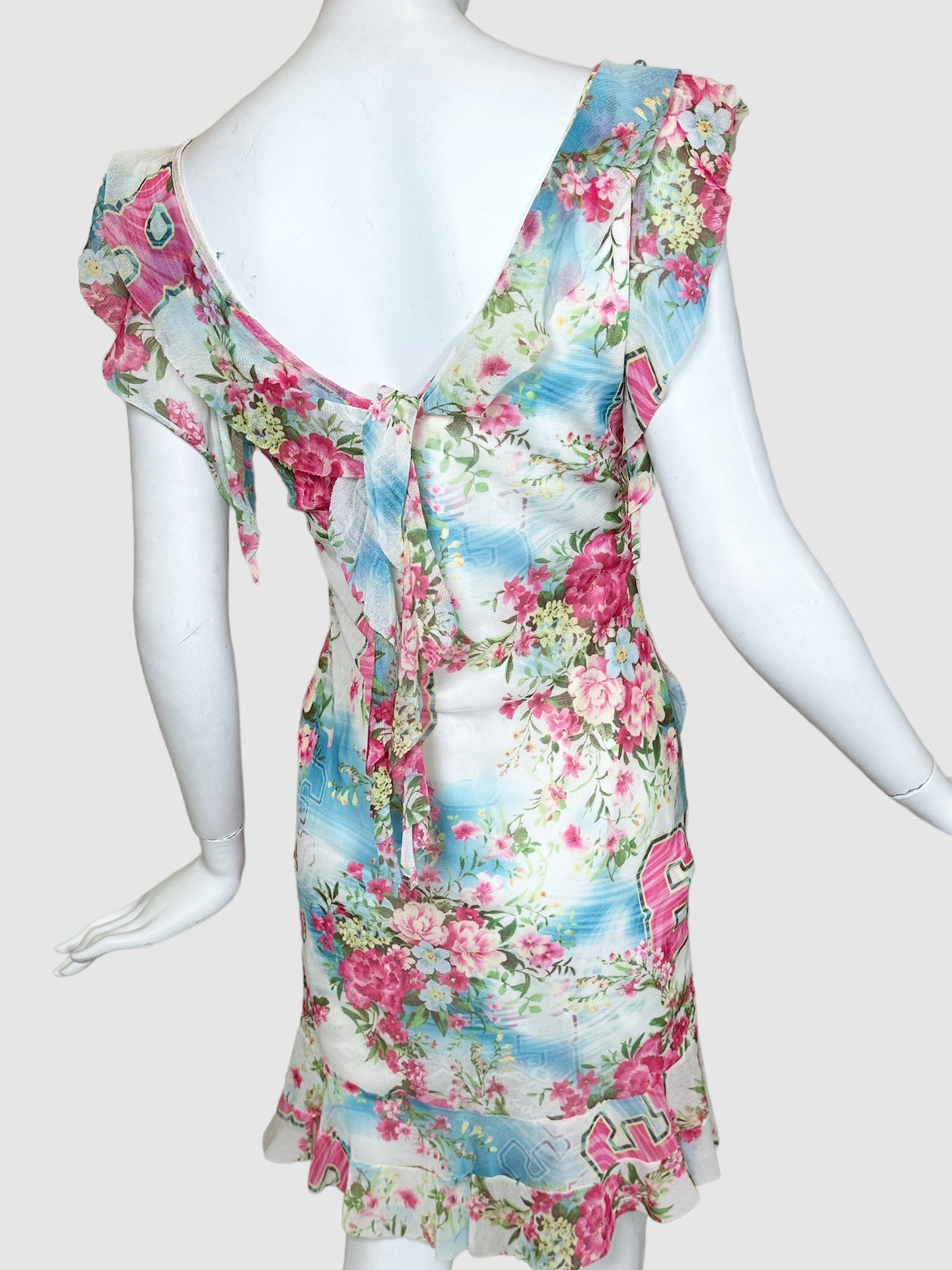 Zone Bleue Floral Sheer Dress - Size S