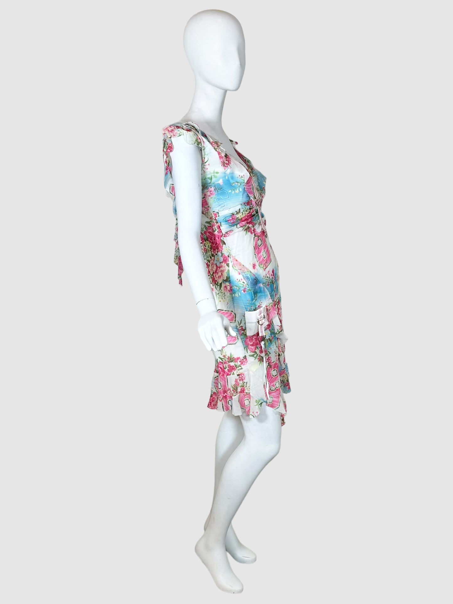 Zone Bleue Floral Sheer Dress - Size S