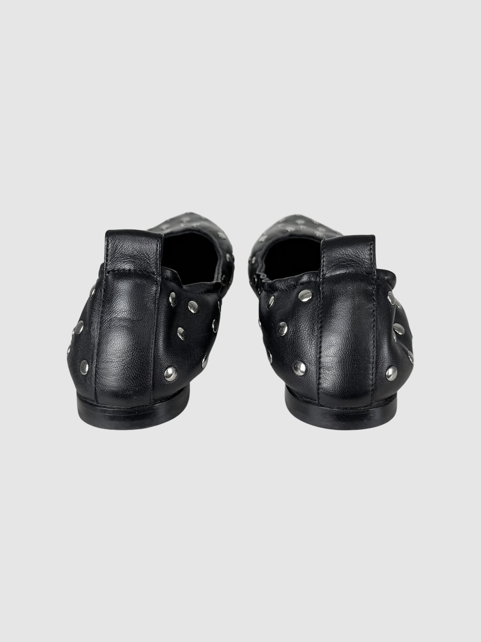 Studded Scrunchie Flats