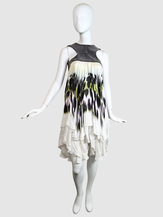Fendi Animal Print Ruffled Dress - Size 42