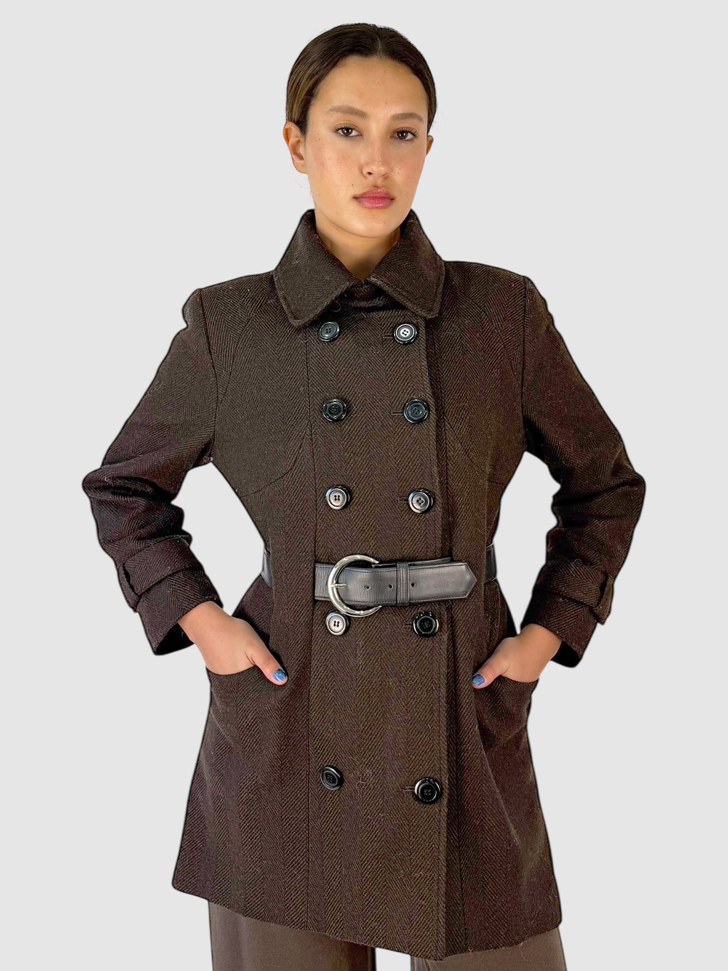 Wool Double-Breasted Coat