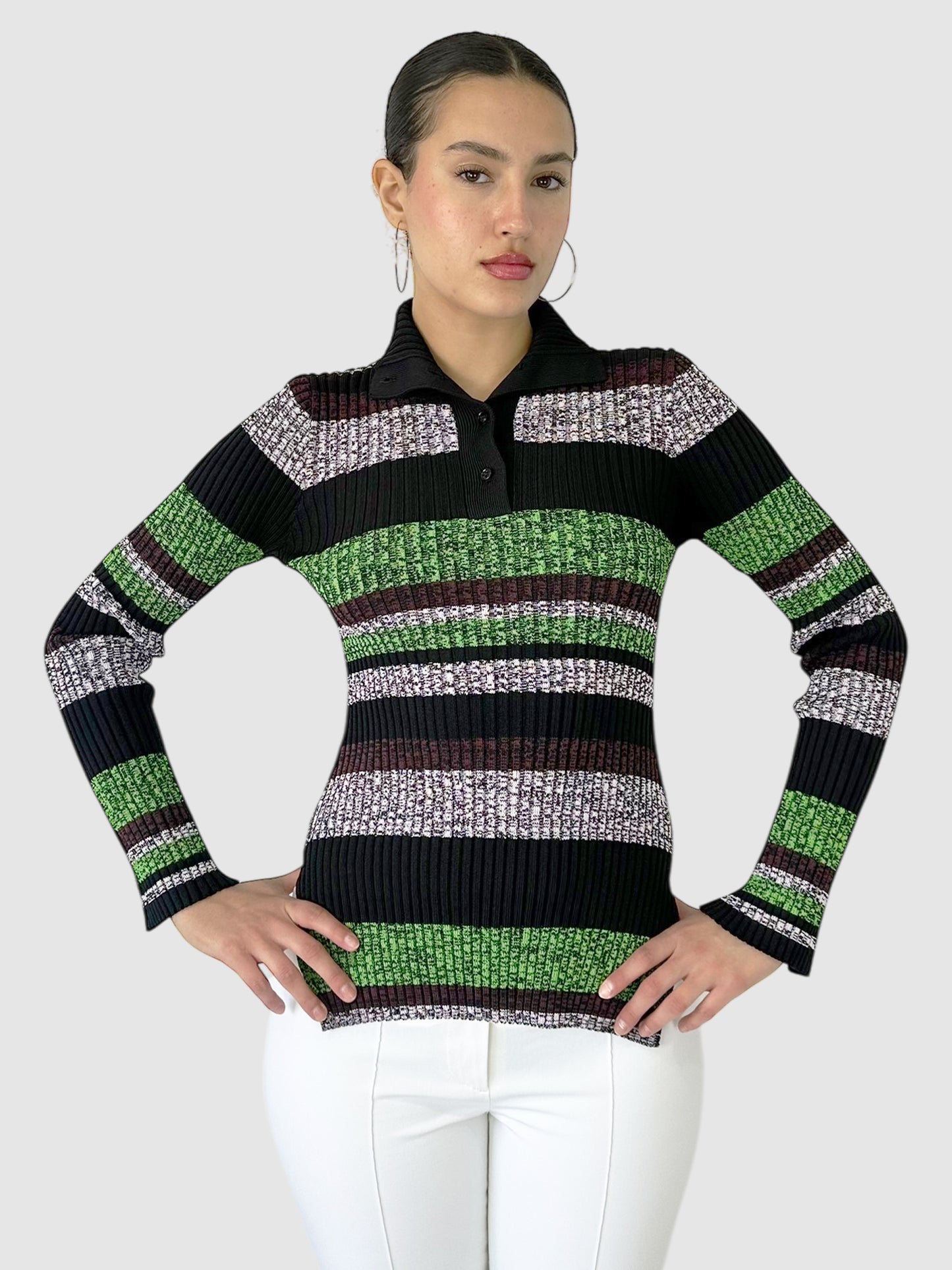Striped Ribbed Top