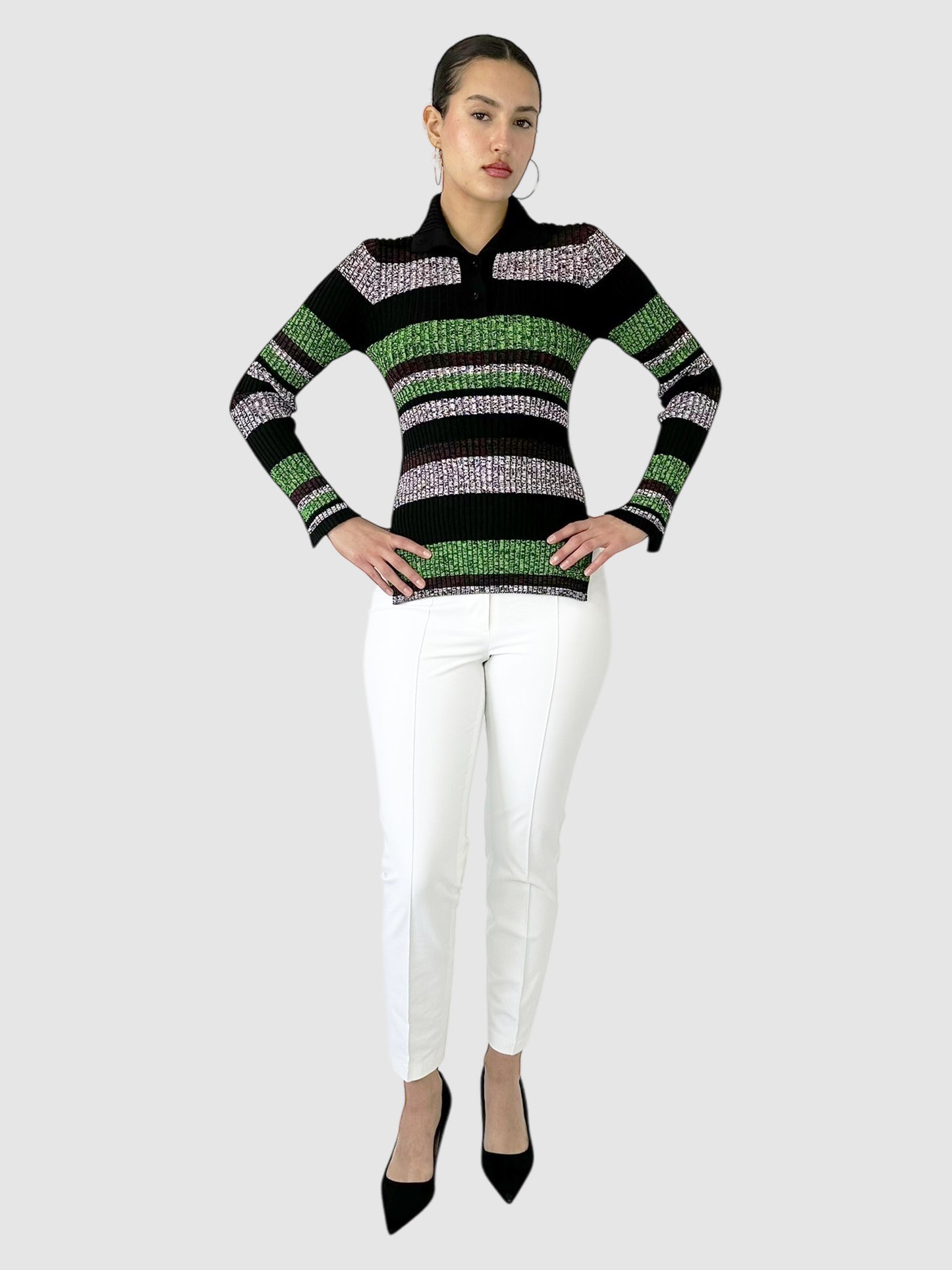 Striped Ribbed Top