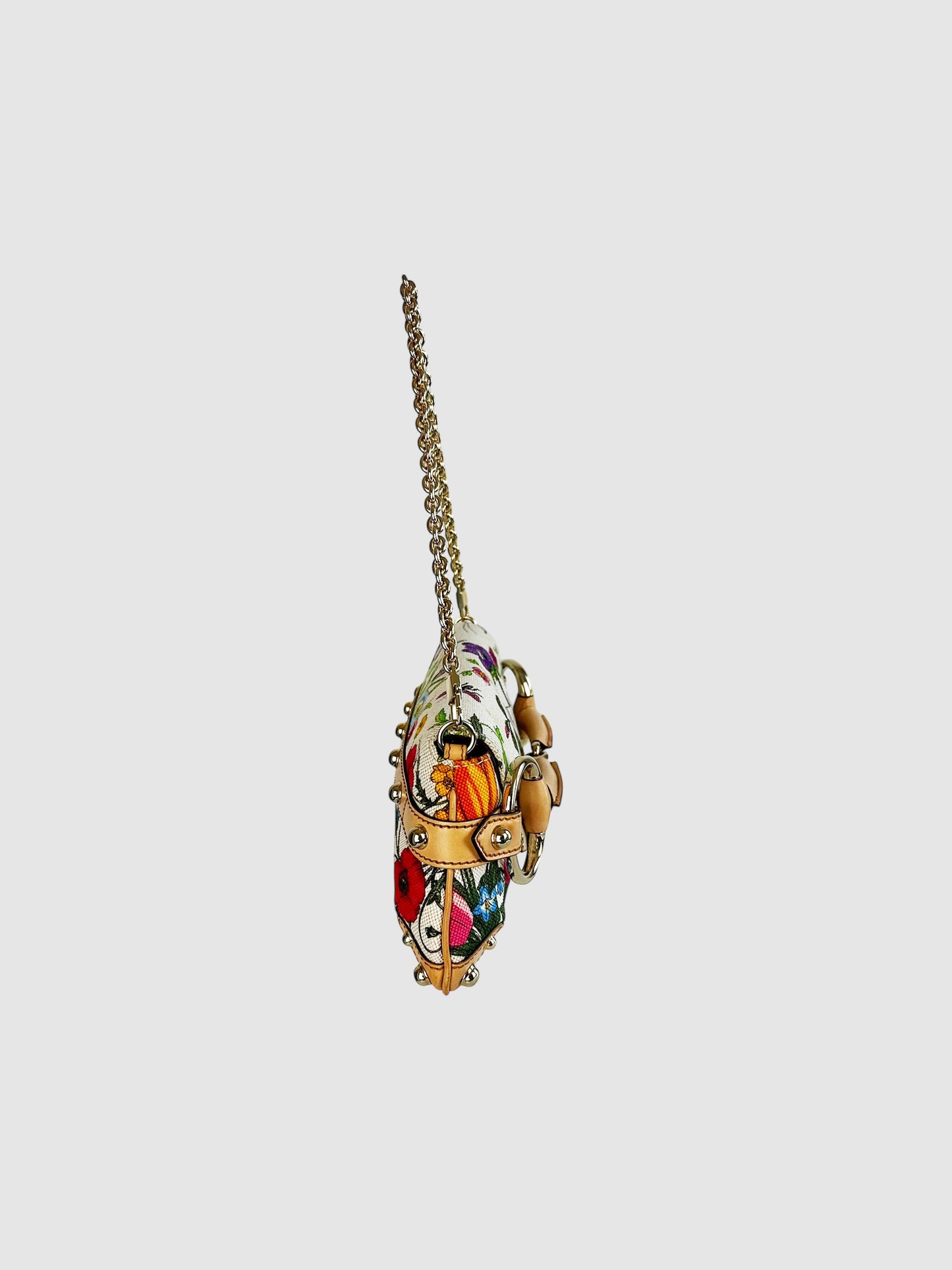 Flora Horsebit Chain Strap Clutch