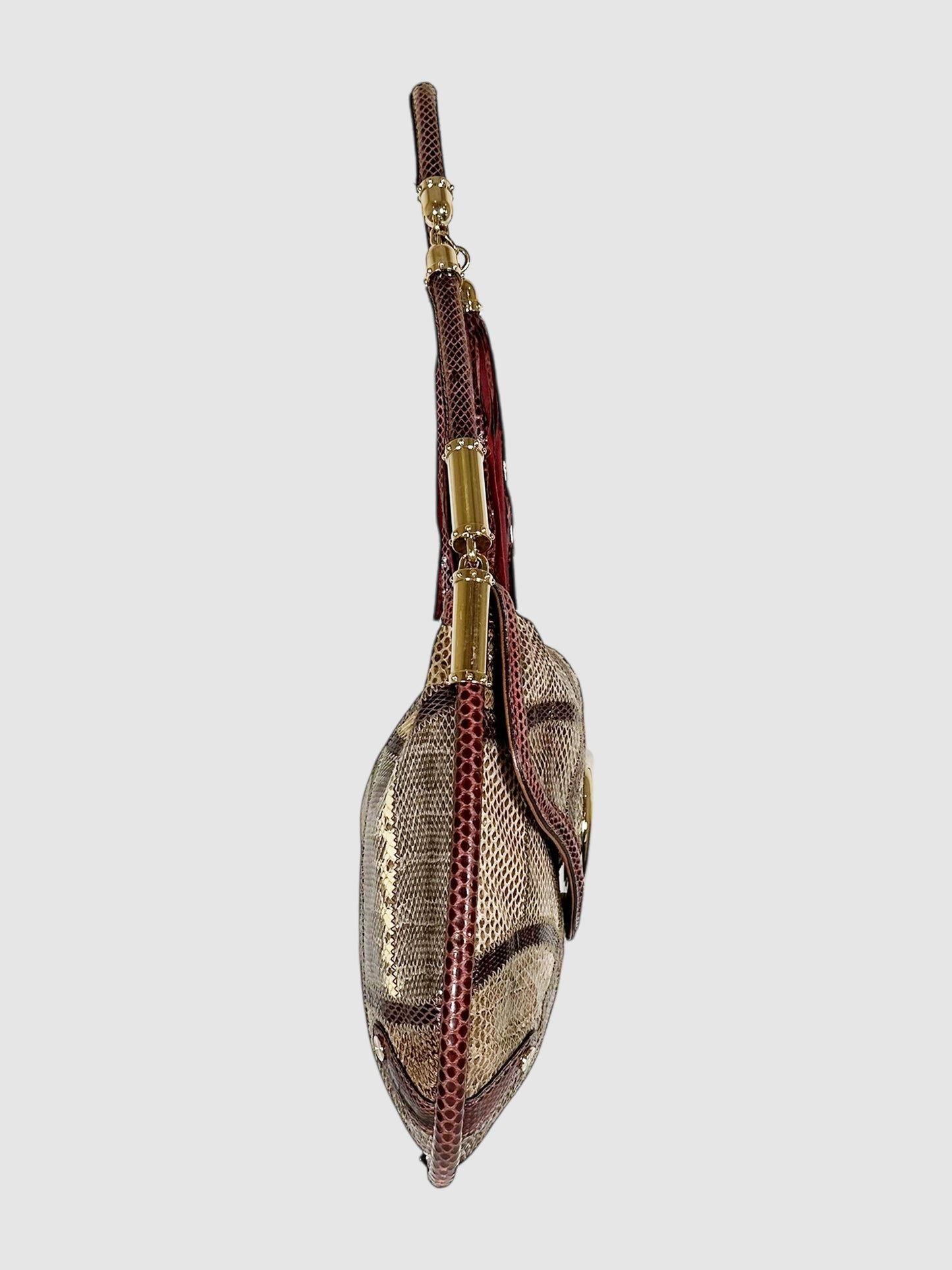 Medium Python Patchwork Britt Tassel Bag
