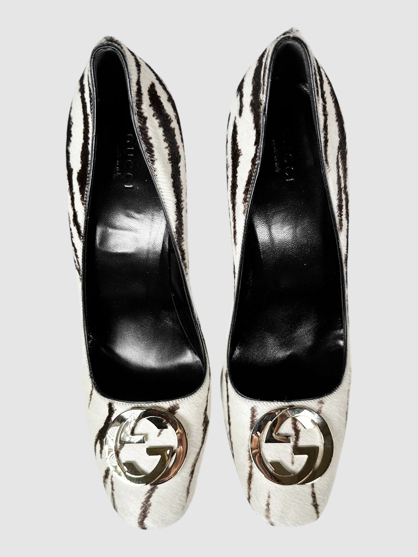Zebra Print GG Pumps - Size 9.5