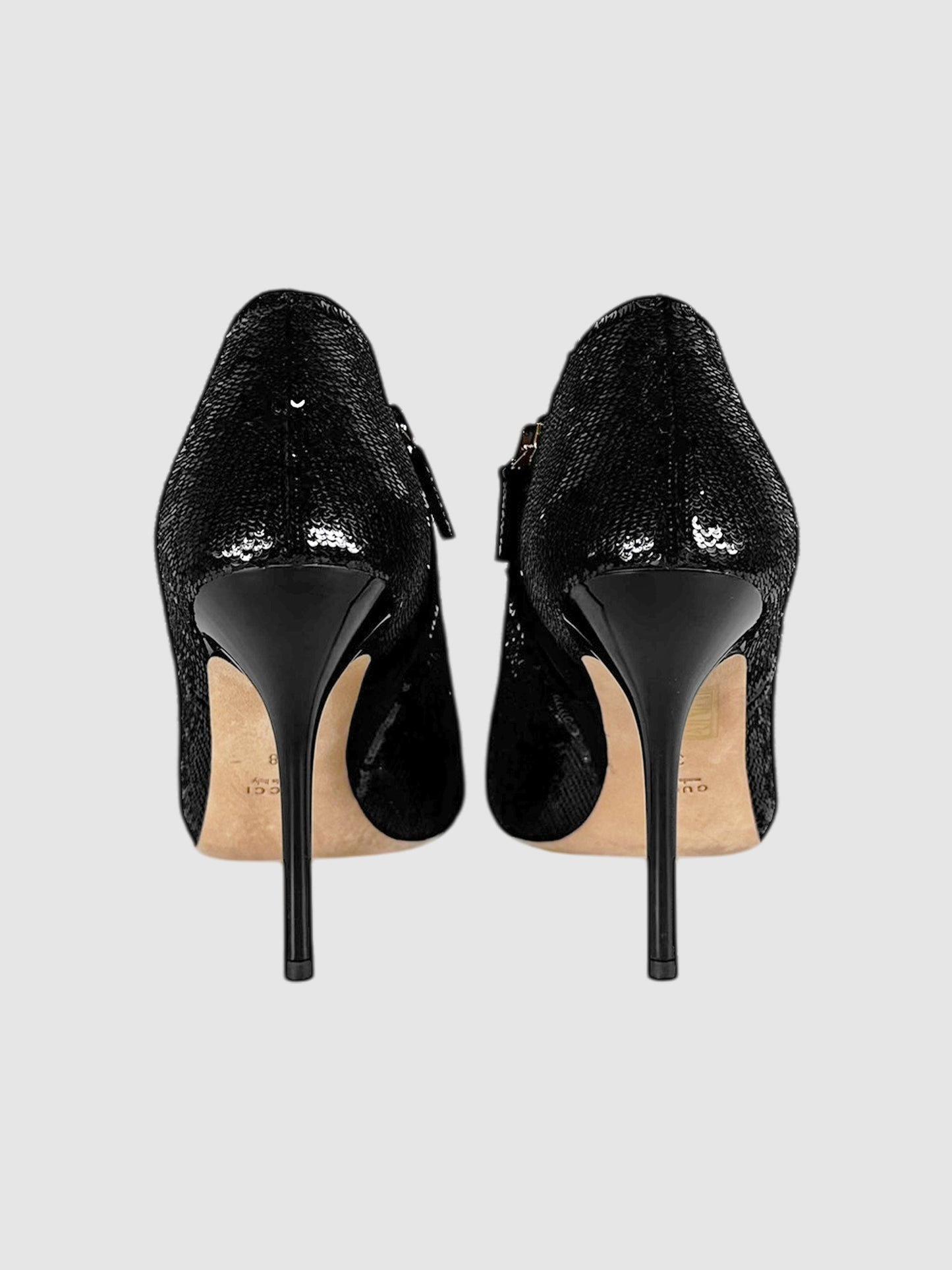 Sequinned Ankle Bootie Pumps - Size 38