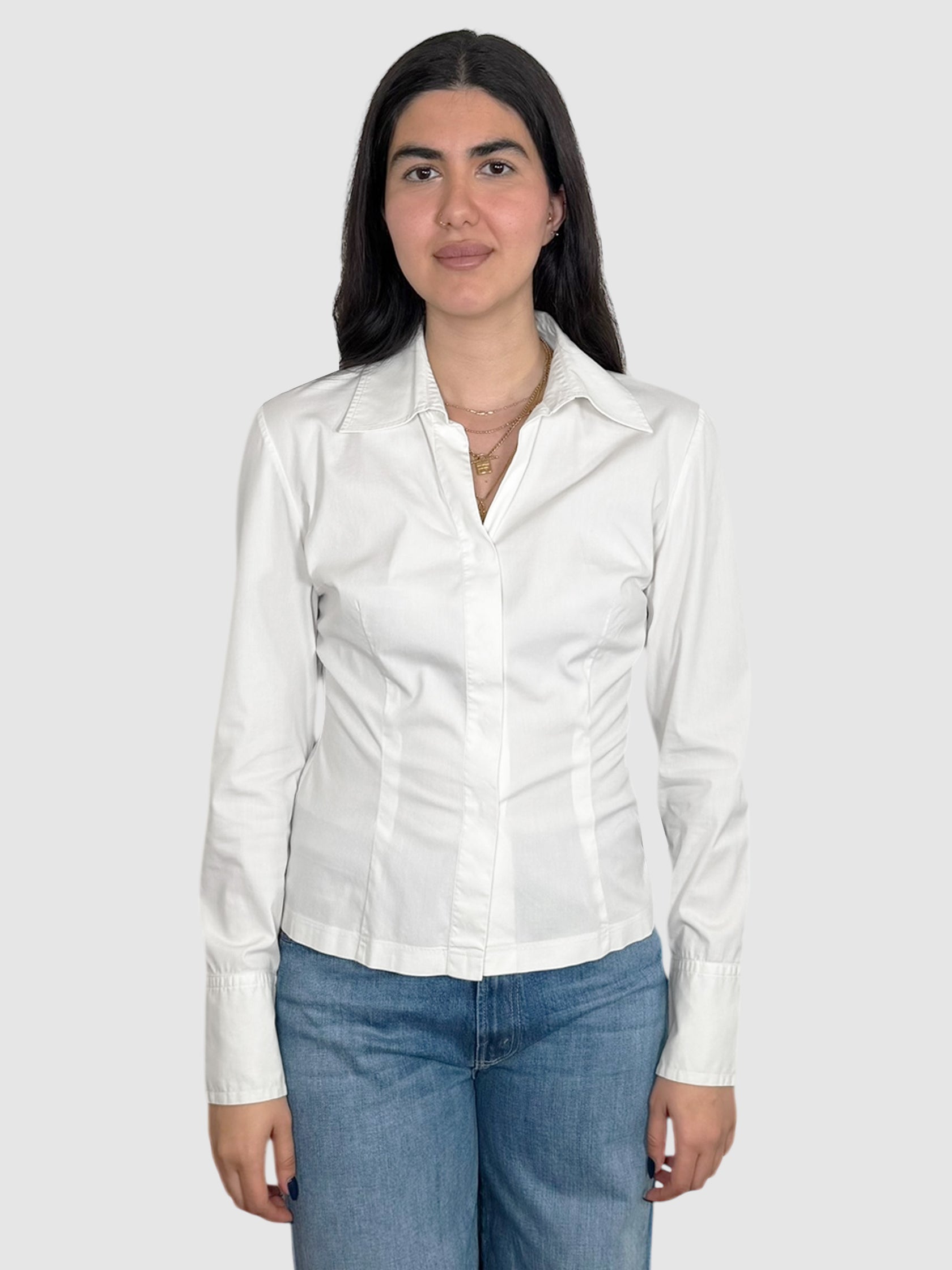 Tailored Button-Up Top