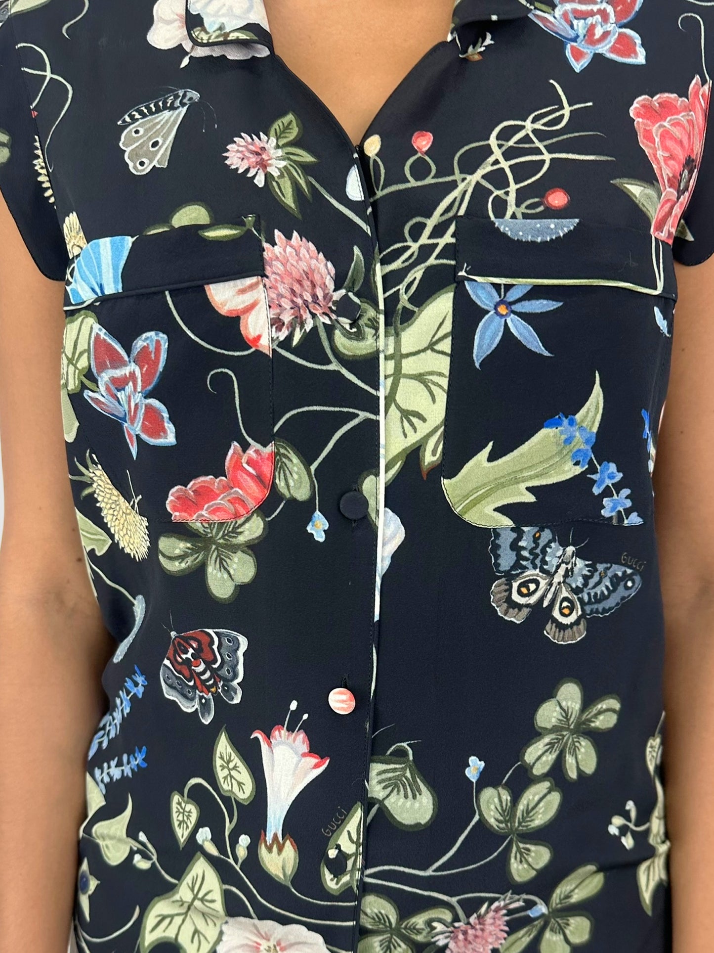 Silk Floral Top