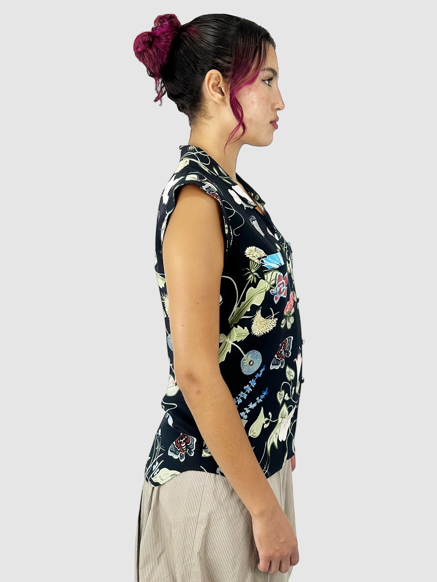 Silk Floral Top