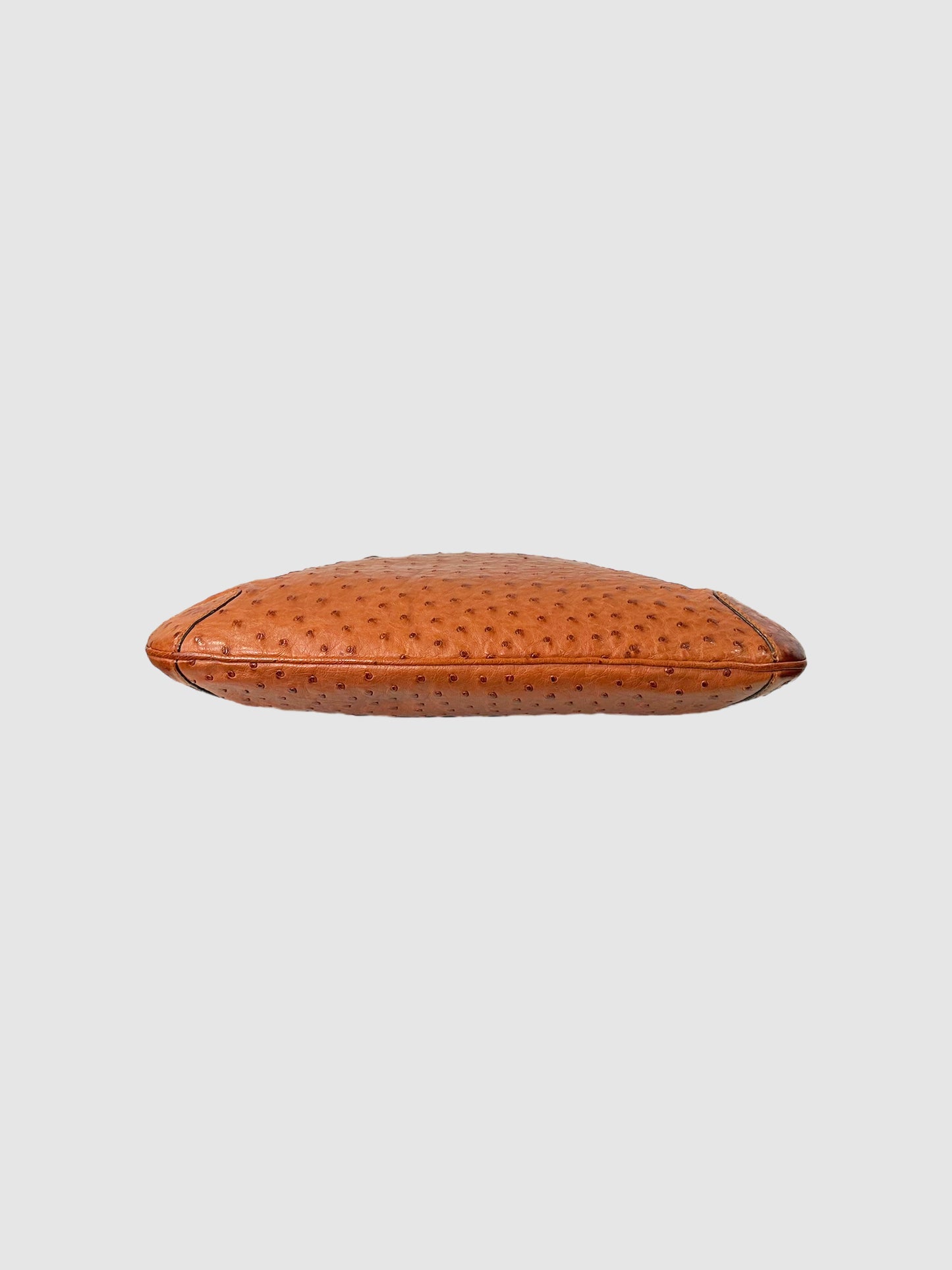 Ostrich Leather Horsebit Bag