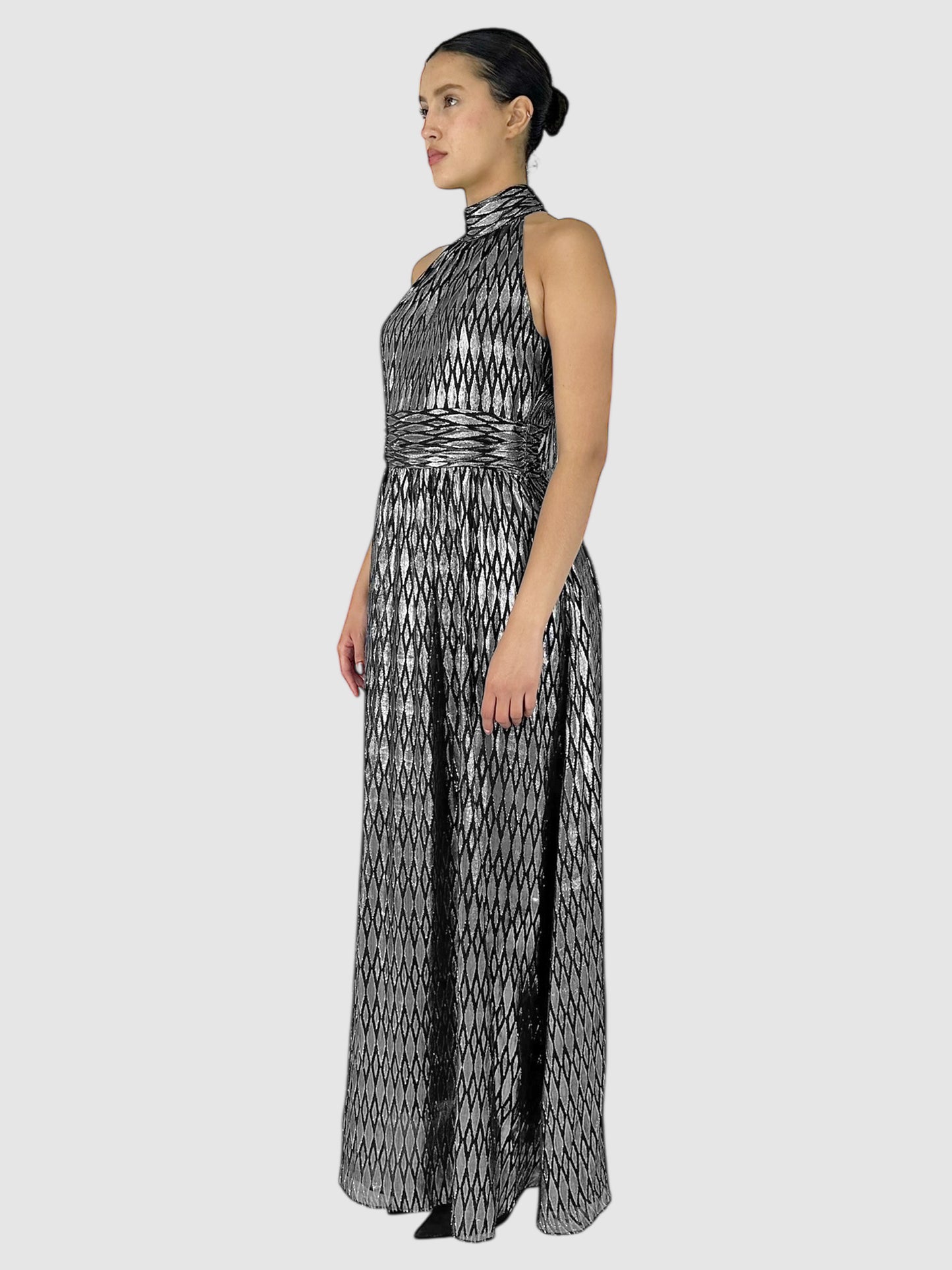 Metallic Silk Dress