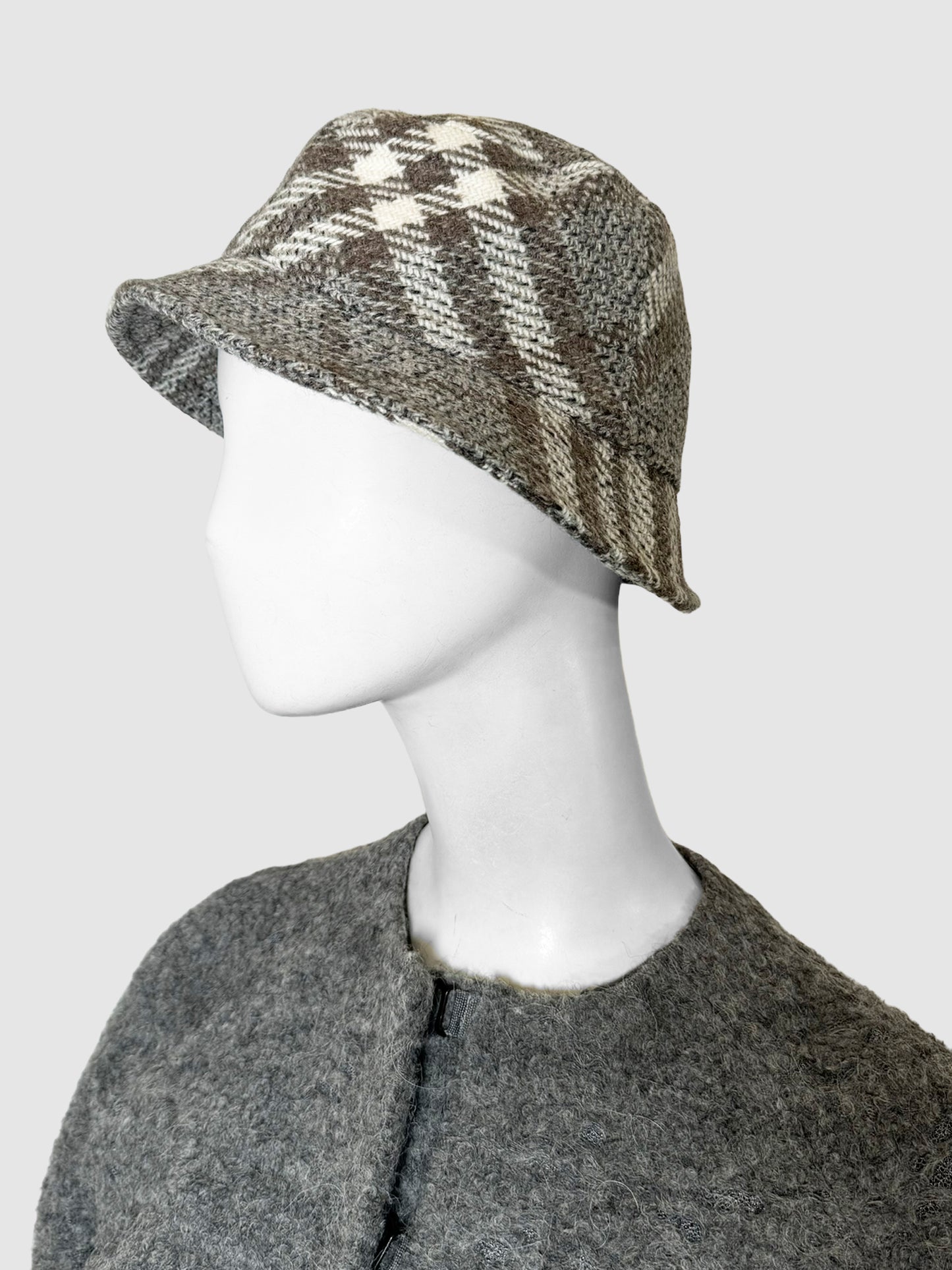 Wool Check Bucket Hat