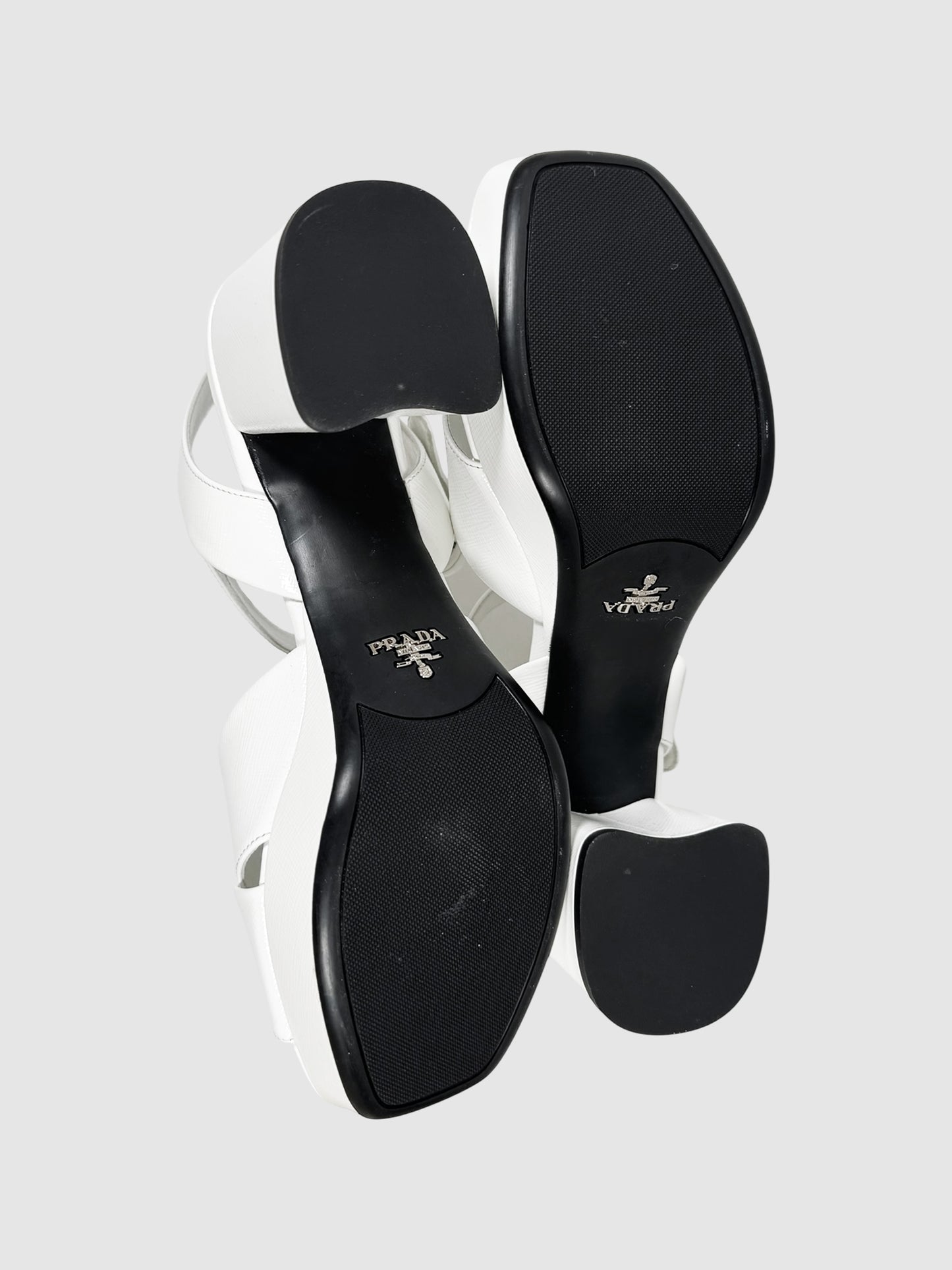 Saffiano Platform Sandals