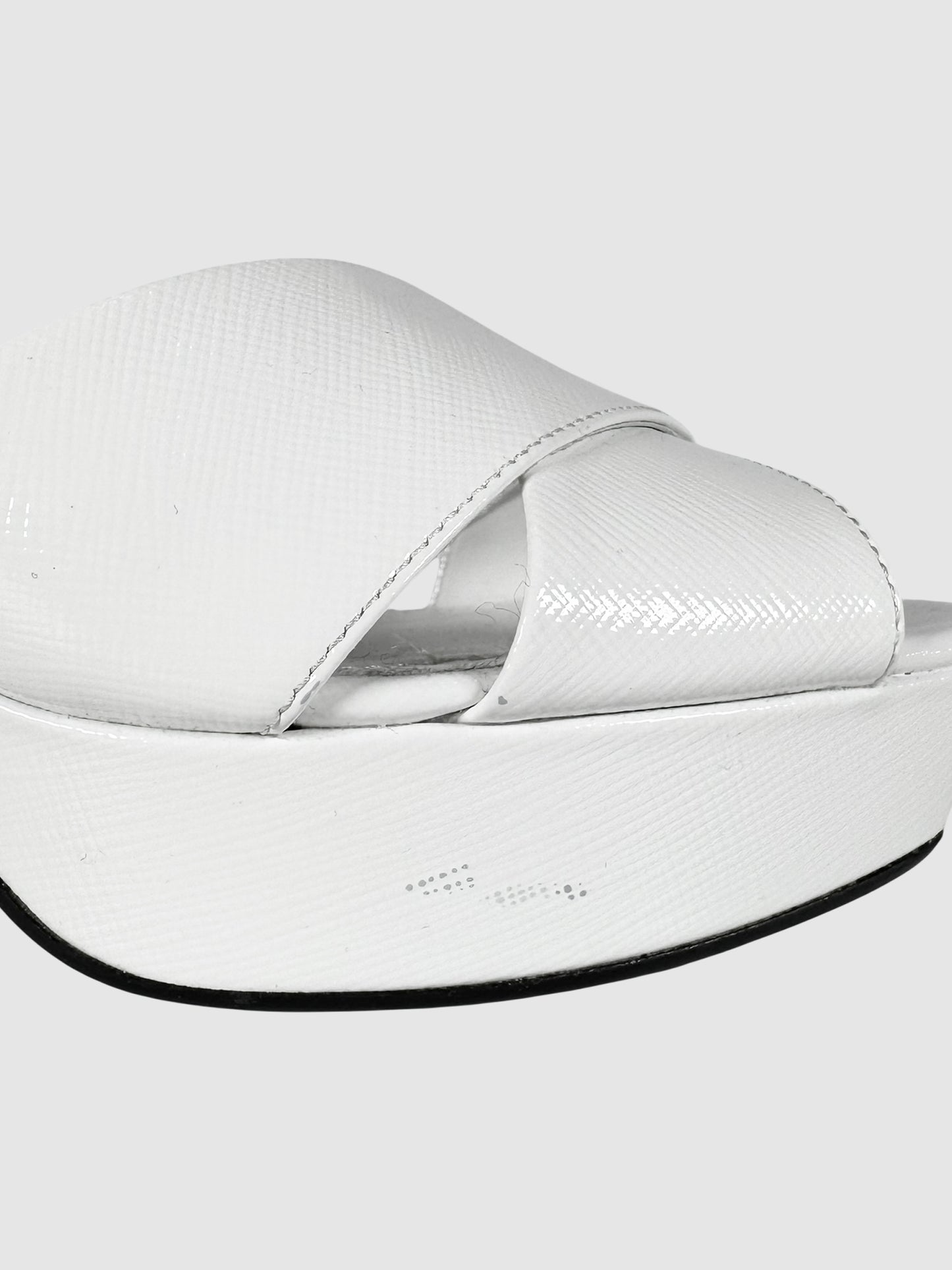 Saffiano Platform Sandals