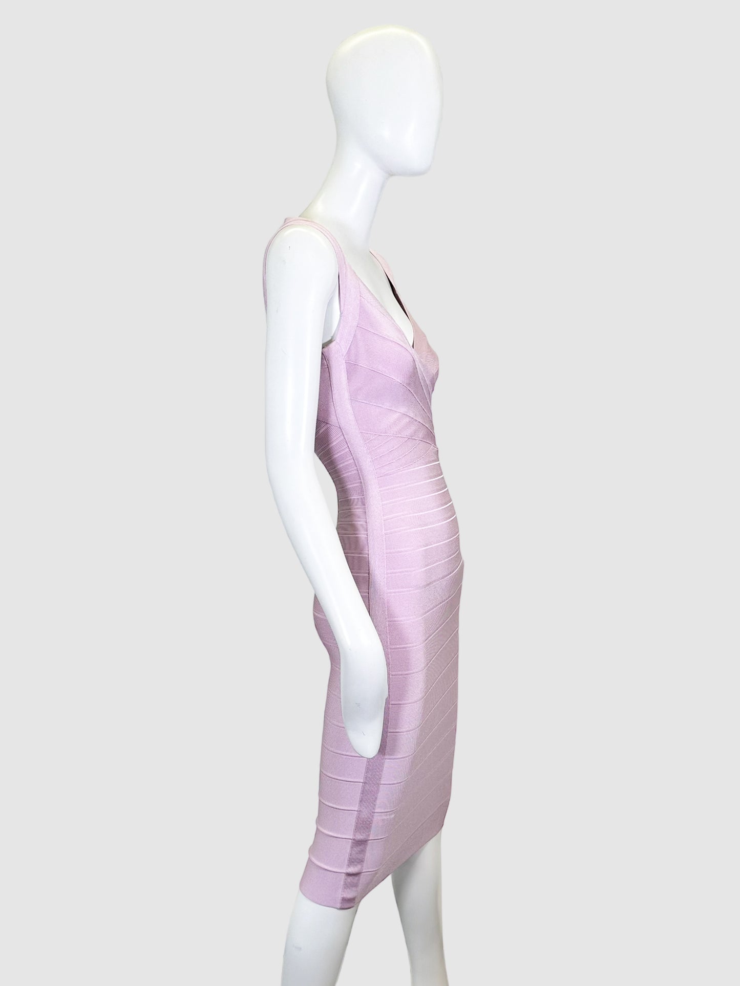 Hervé Léger Sweetheart Neck Midi Dress - Size S