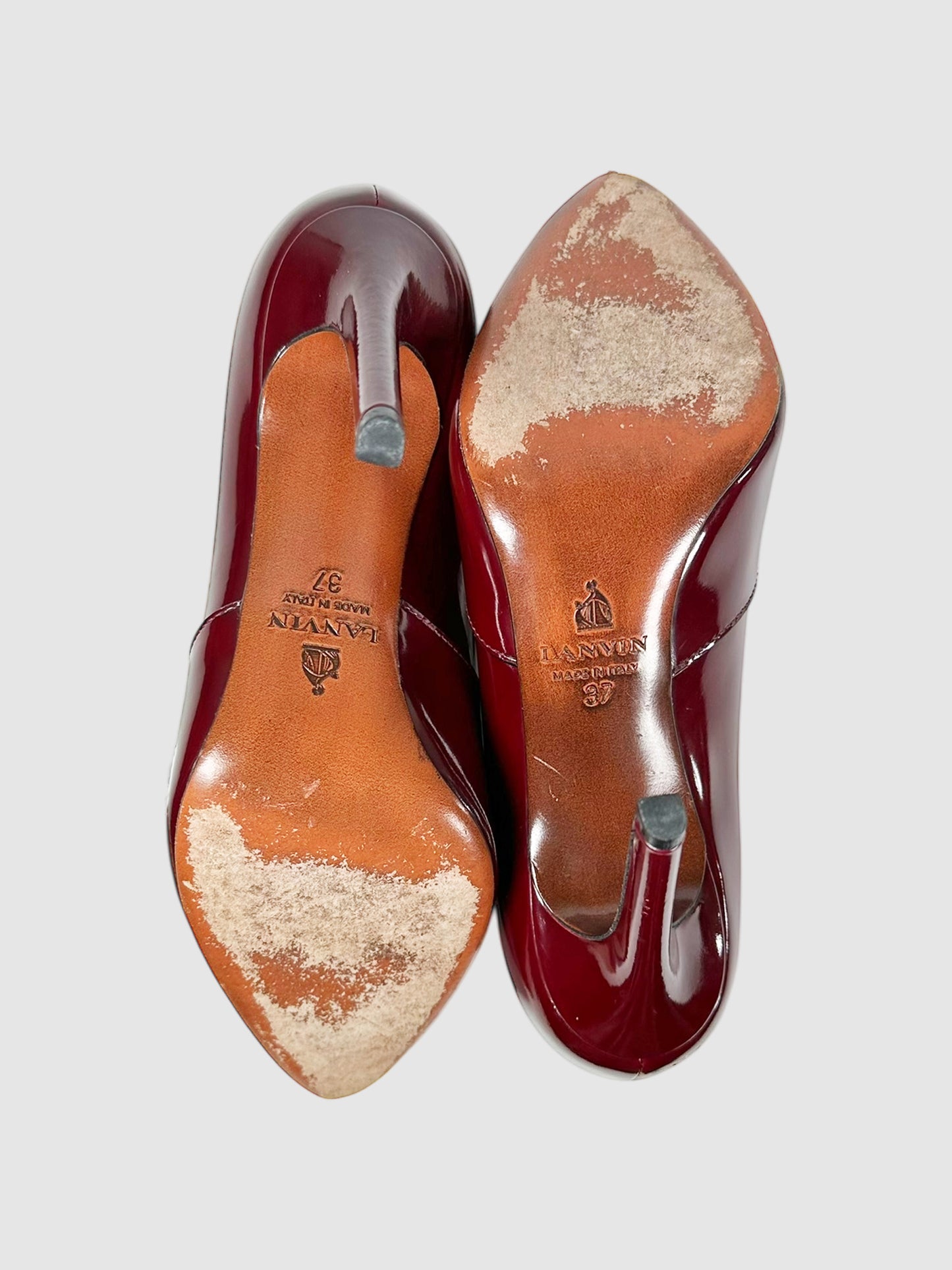 Patent Leather Bow Pumps - Size 37